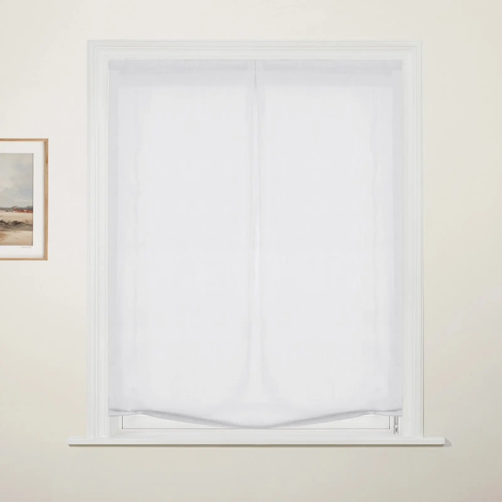 Custom Relaxed Roman Shade with Center Pleat Cord Lift - Image 34