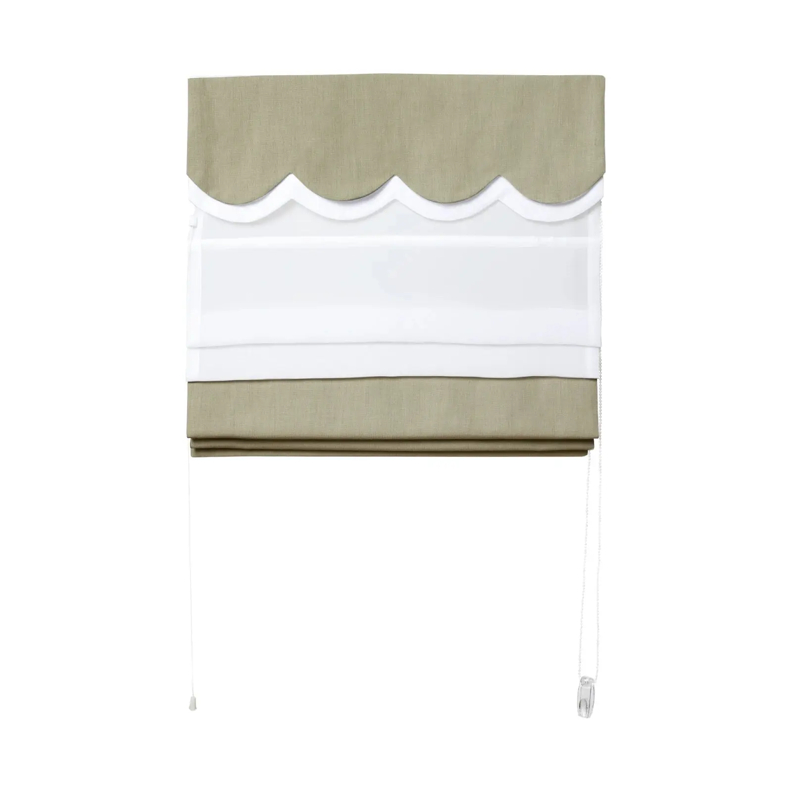 Custom Valanced Day Night Roman Shade Cord Lift - Image 7