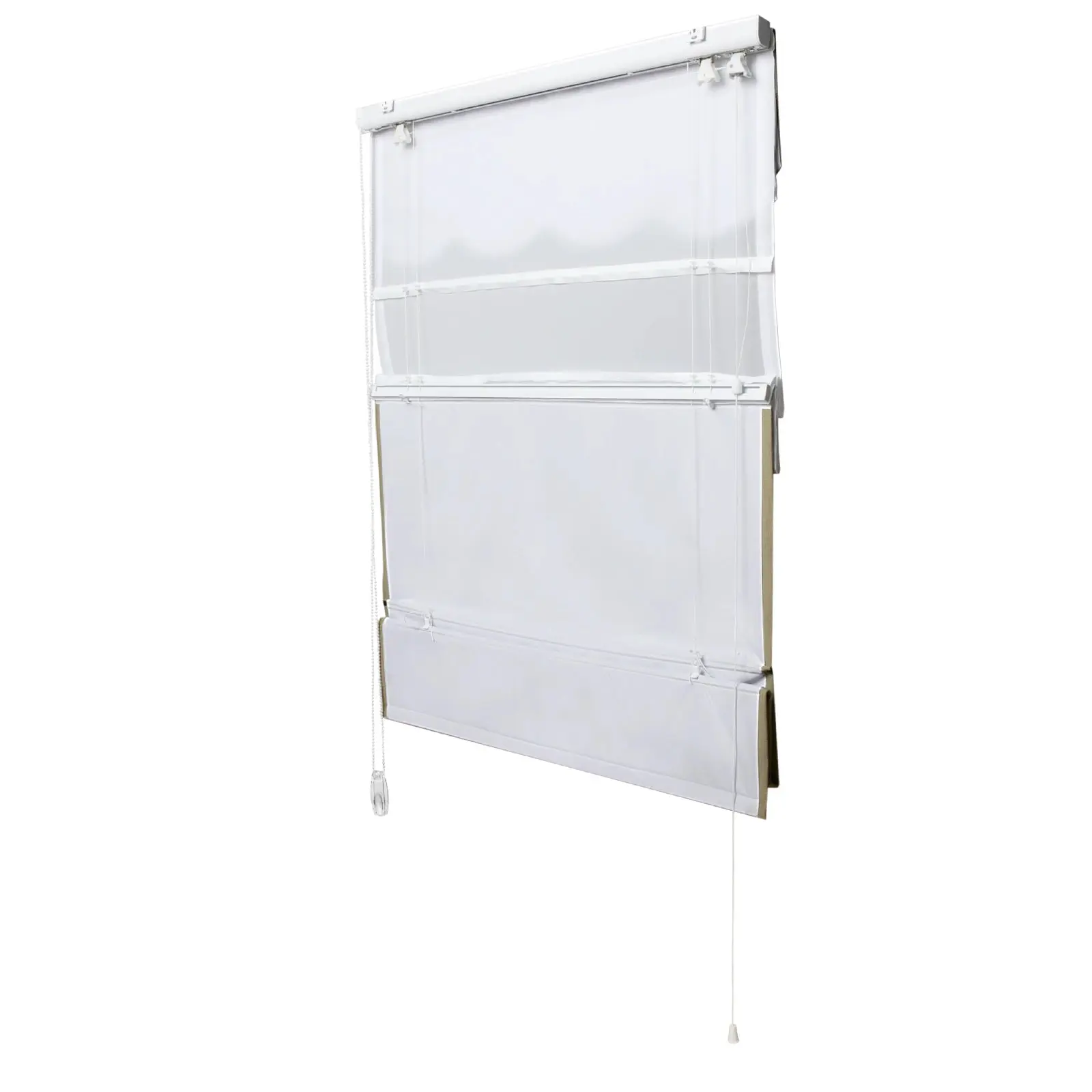 Custom Valanced Day Night Roman Shade Cord Lift - Image 8