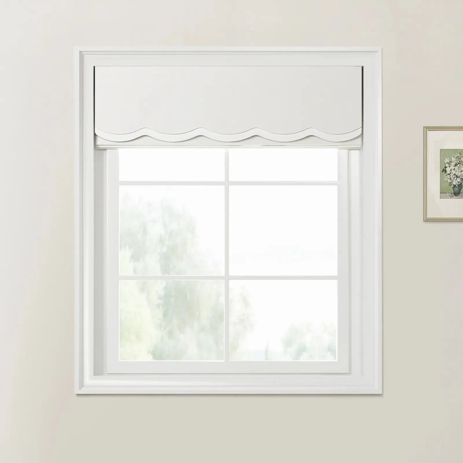 Custom Valanced Day Night Roman Shade Cord Lift - Image 9