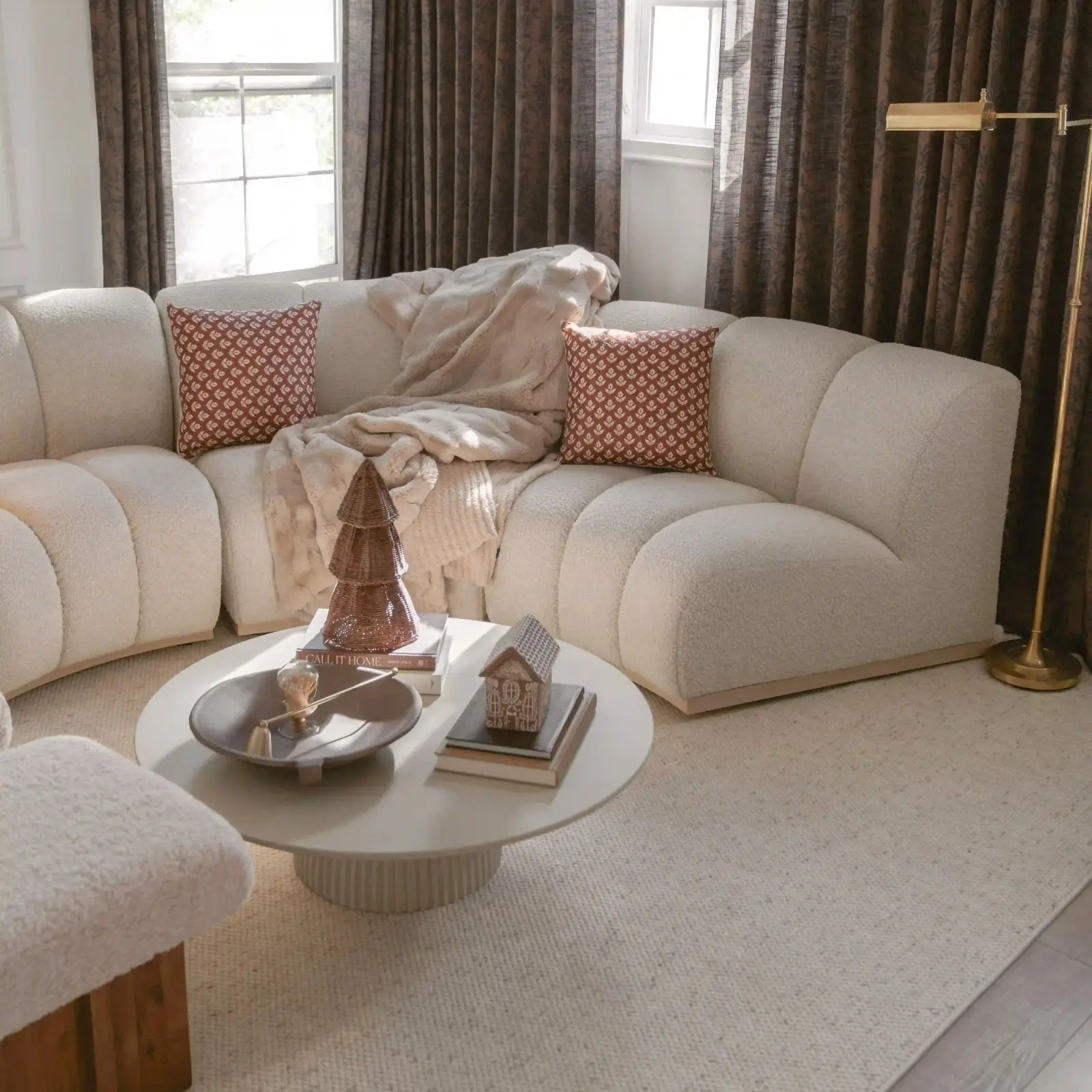 Della Natural Patterned Wool Rug - Image 17