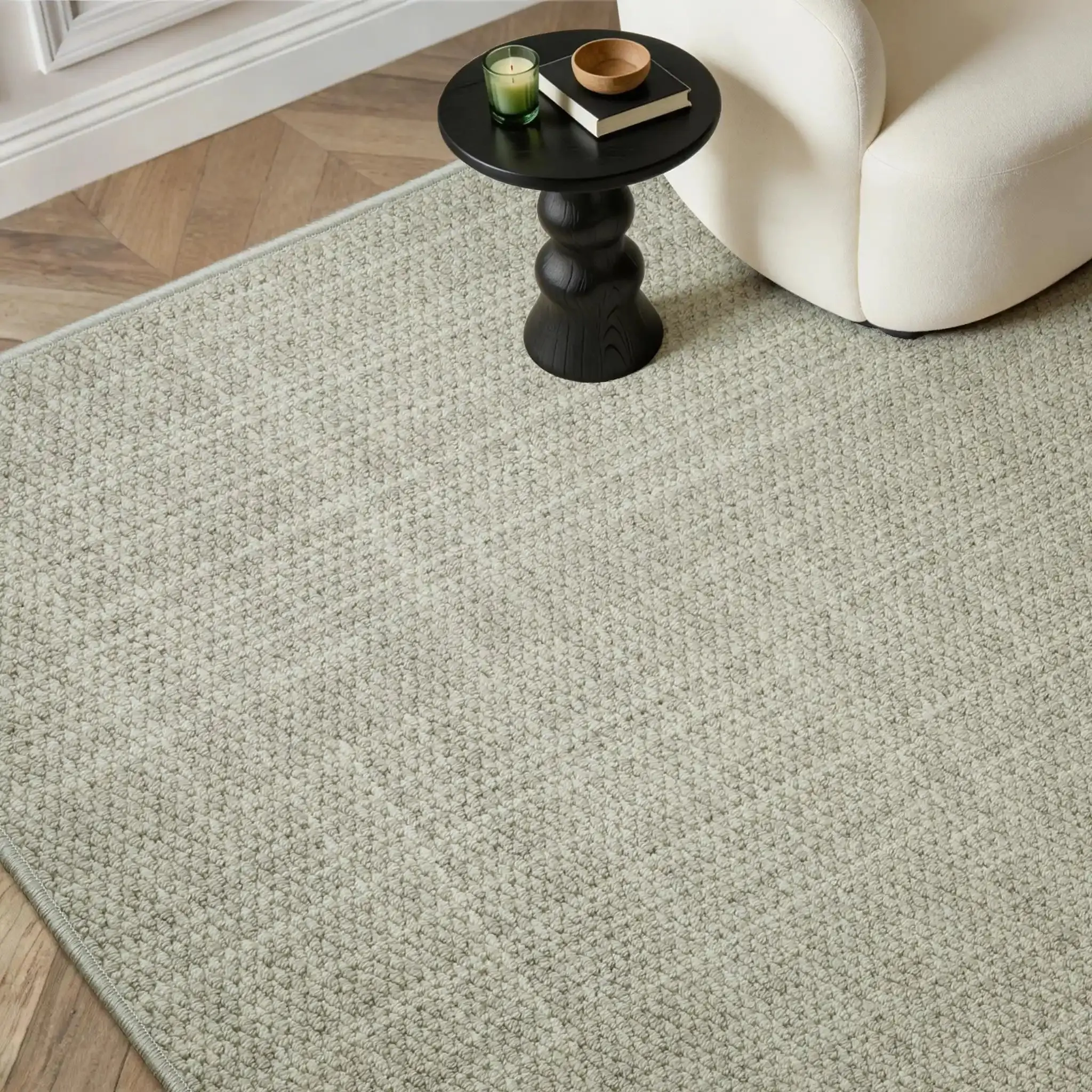 Della Natural Patterned Wool Rug - Image 22