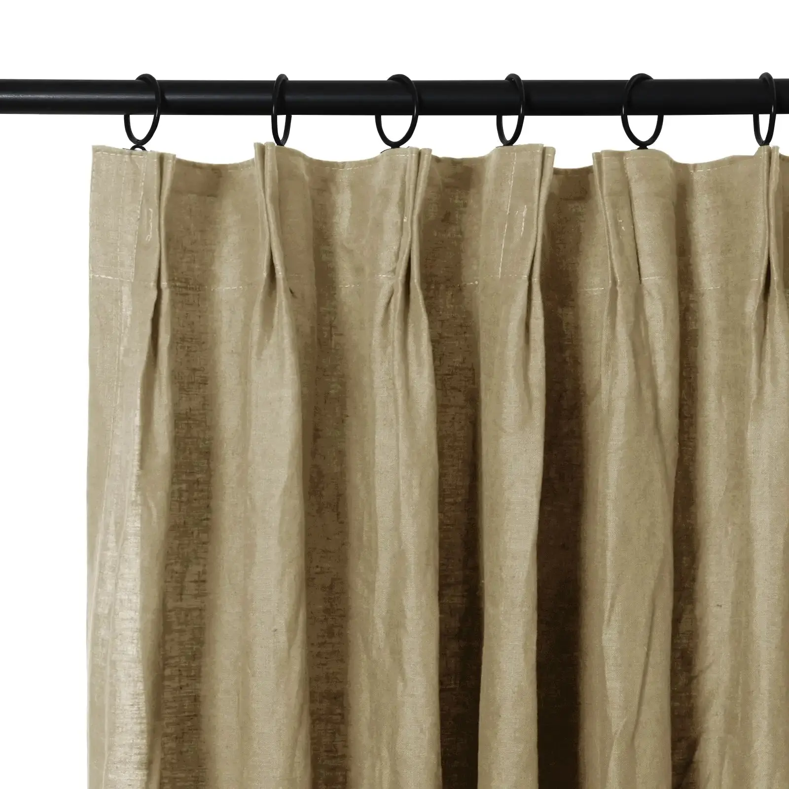 Doris 100% European Flax Linen Curtain Pleated - Image 12
