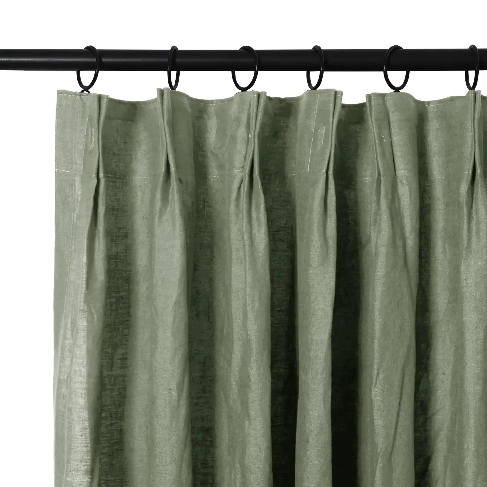 Doris 100% European Flax Linen Curtain Pleated - Image 14