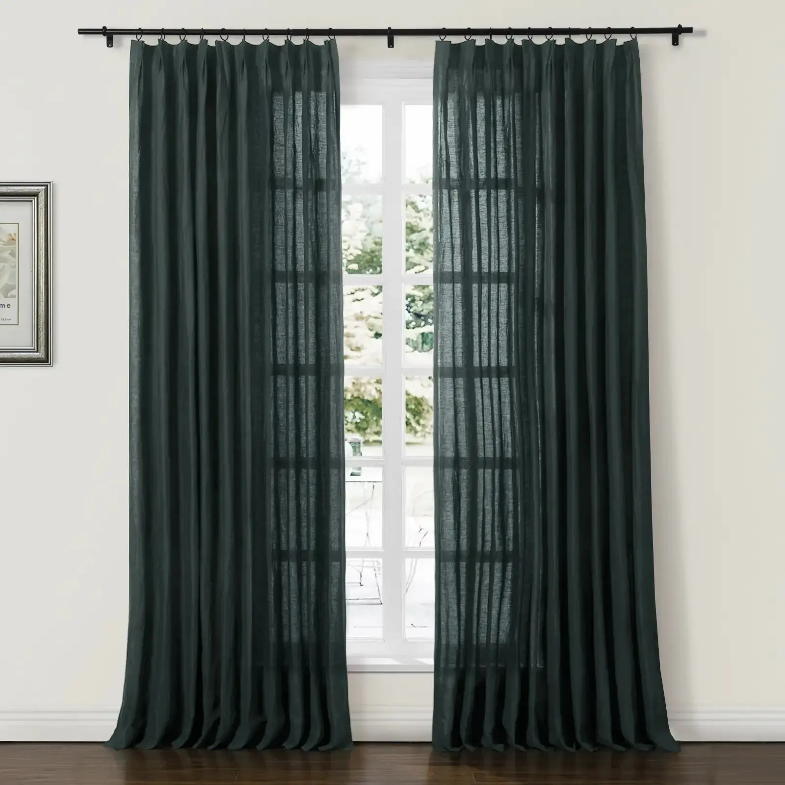 Doris 100% European Flax Linen Curtain Pleated - Image 17