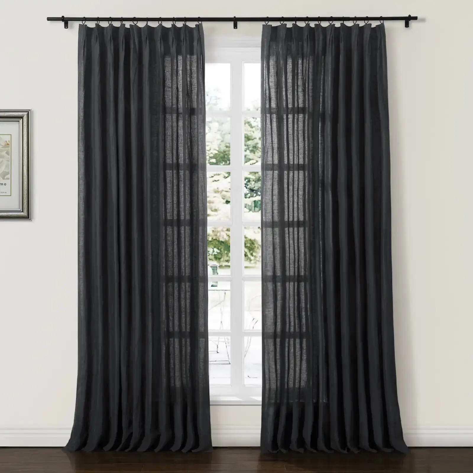 Doris 100% European Flax Linen Curtain Pleated - Image 19
