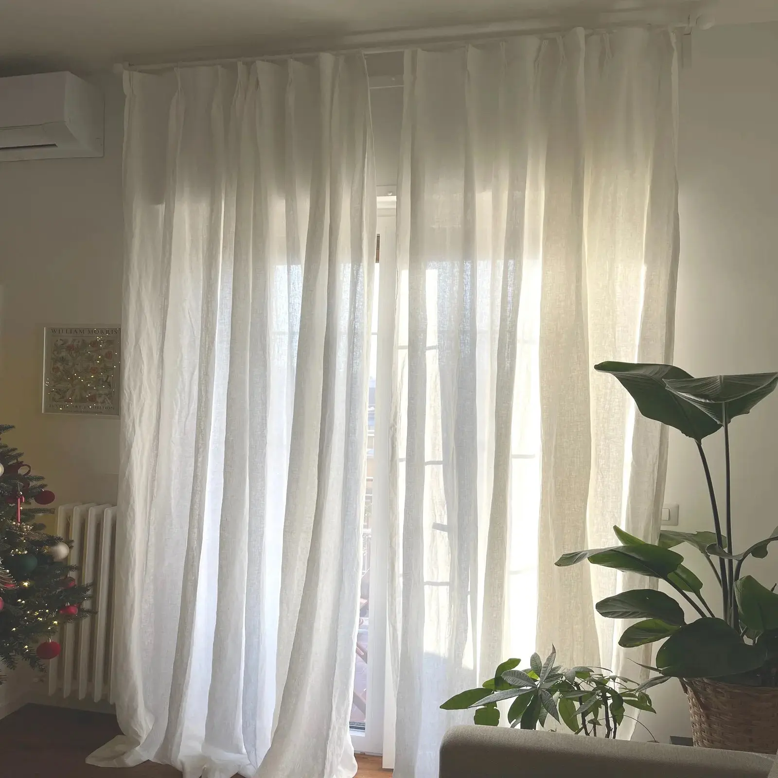 Doris 100% European Flax Linen Curtain Pleated - Image 23
