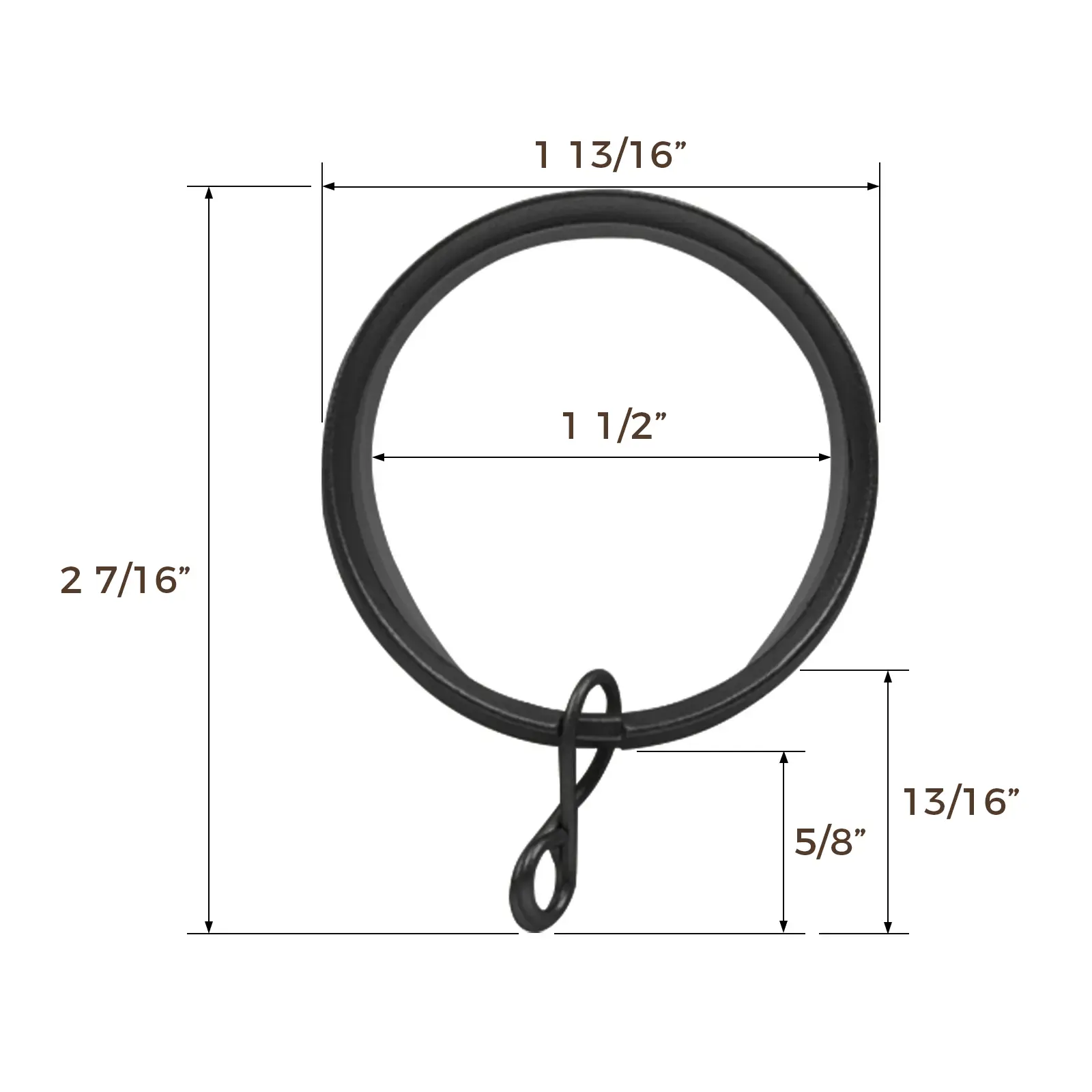 Jaylon Quiet-Glide Curtain Rings Eyelet (Pack of 12) - Image 4