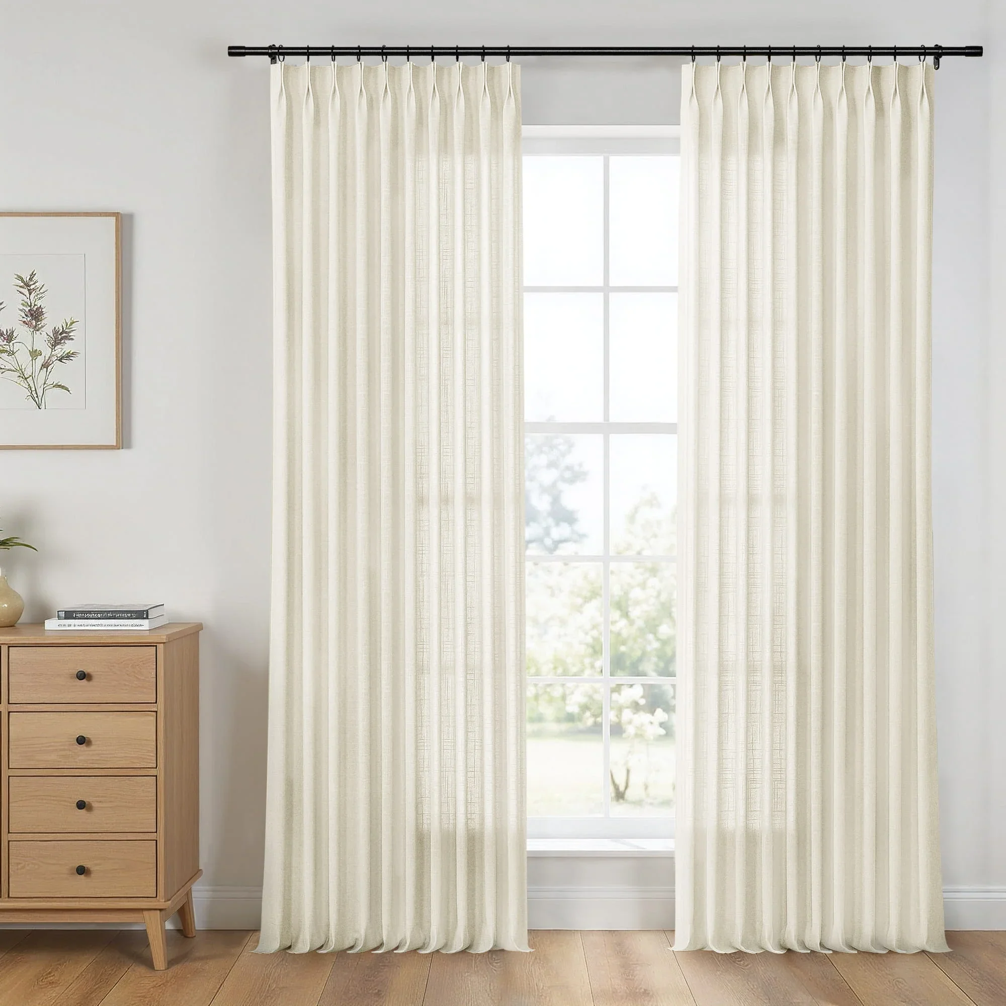 Erin Elegant 100% Linen Curtain Pleated - Image 9