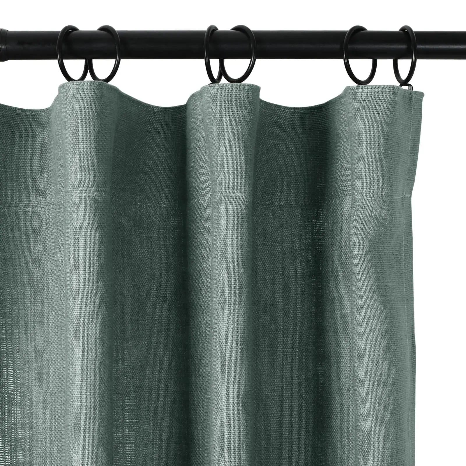 Erin Heavyweight 100% Linen Curtains Soft Top - Image 36