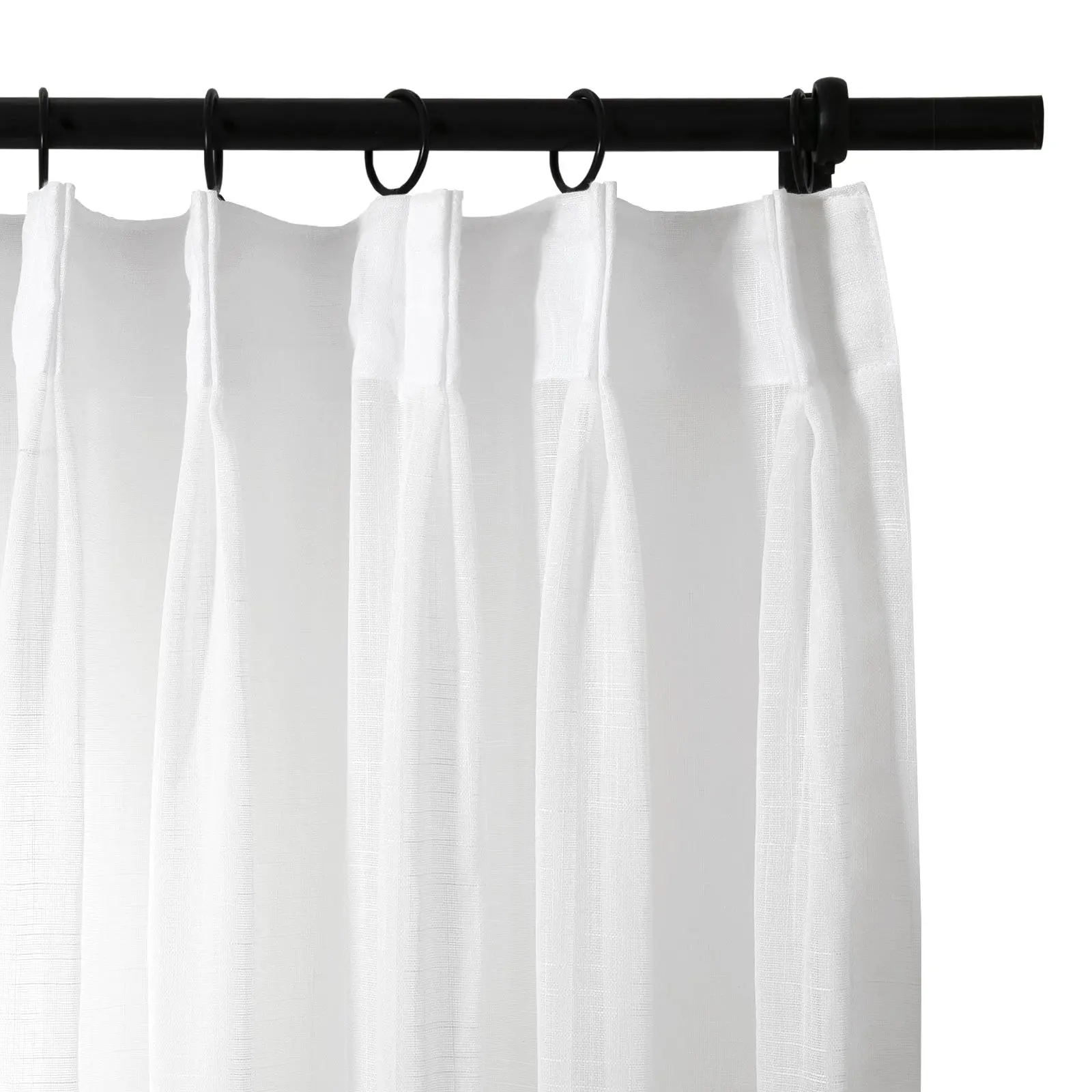 Flynn Lightweight Extra Long Sheer Curtain Pleated - Image 29