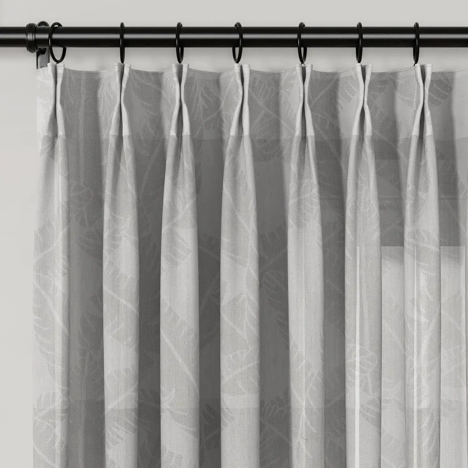 Freya Linen Semi Sheer Jacquard Curtains Pleated - Image 43