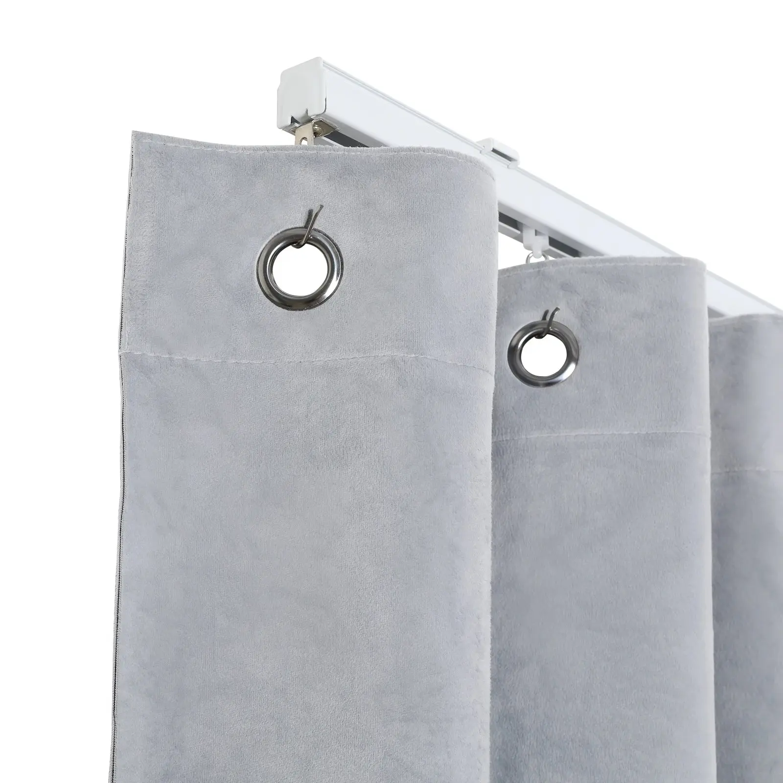 Gene 100% Blackout Soundproof Curtain Grommet with Track Kit - Image 11