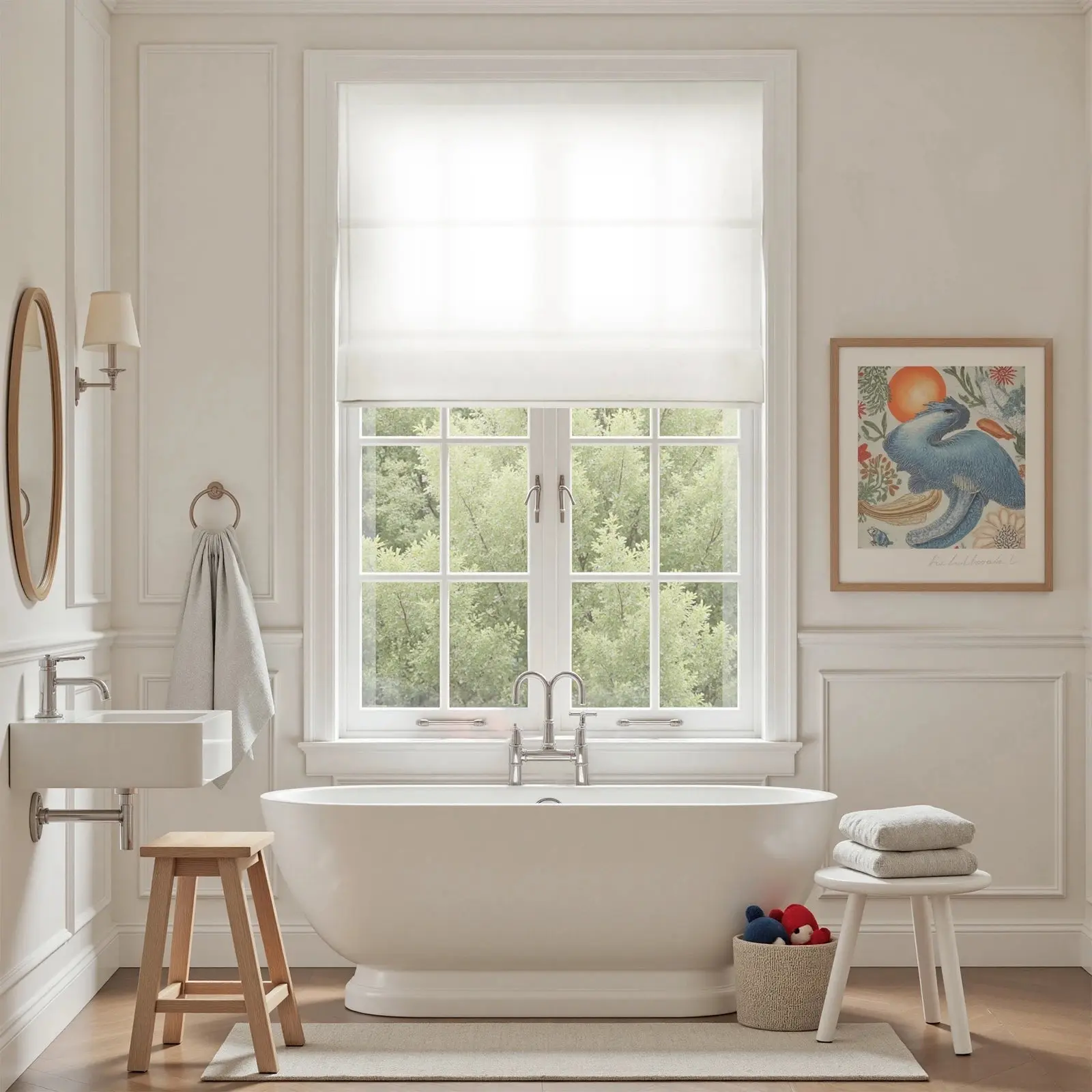 Heck Solid Waterproof Roman Shade Cordless