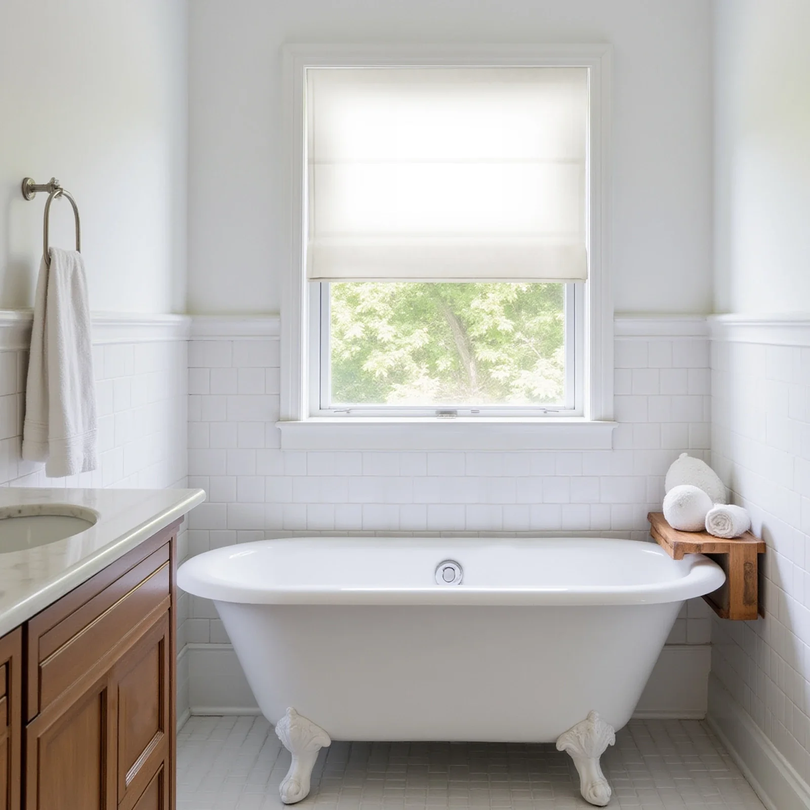 Heck Solid Waterproof Roman Shade Cordless - Image 3