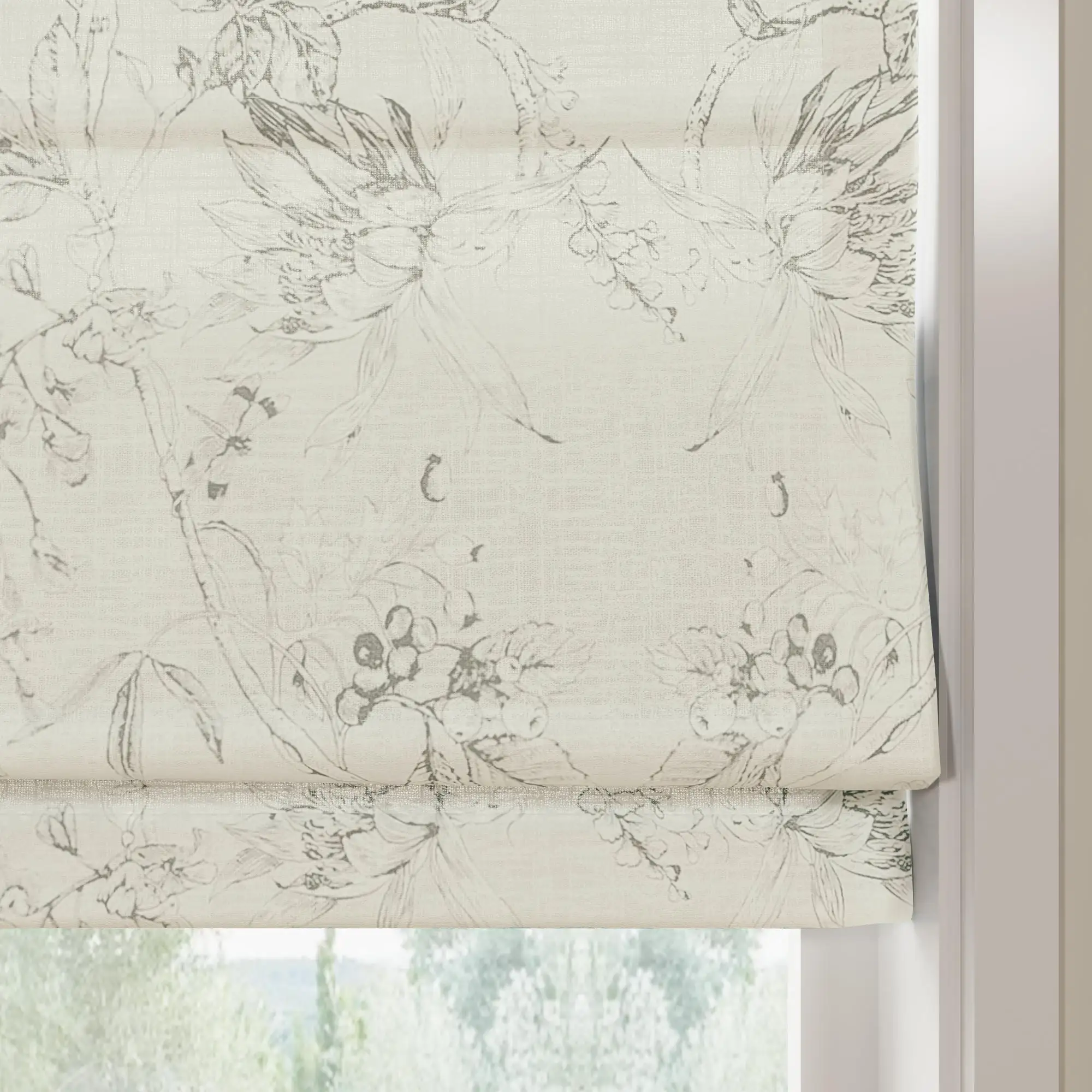 Holly Botanical Boho Roman Shade Cordless - Image 65