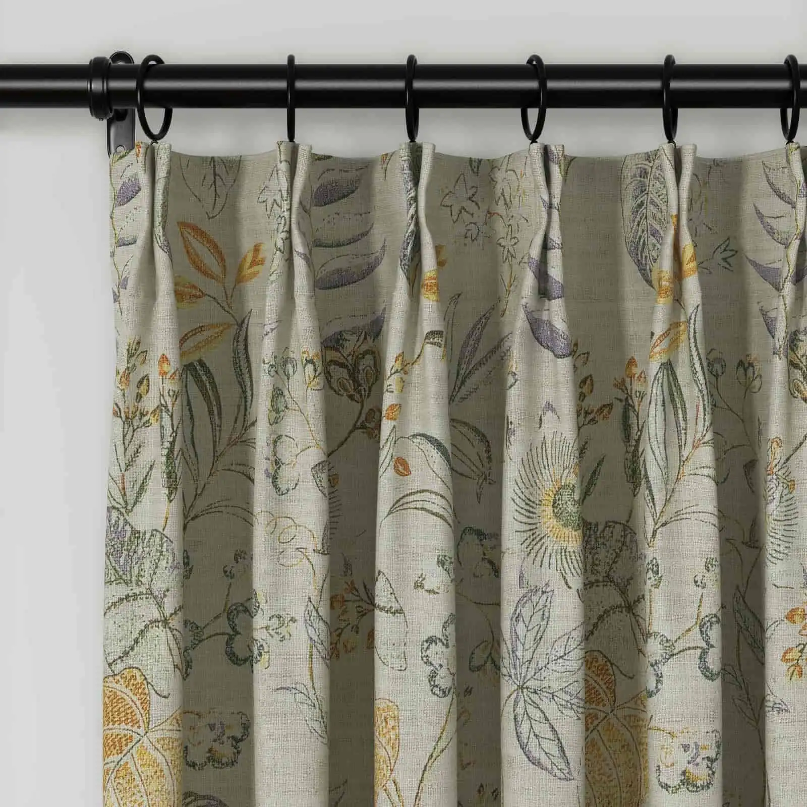 Holly Country Floral Drapery Pleated (102 inches Length Limit) - Image 49