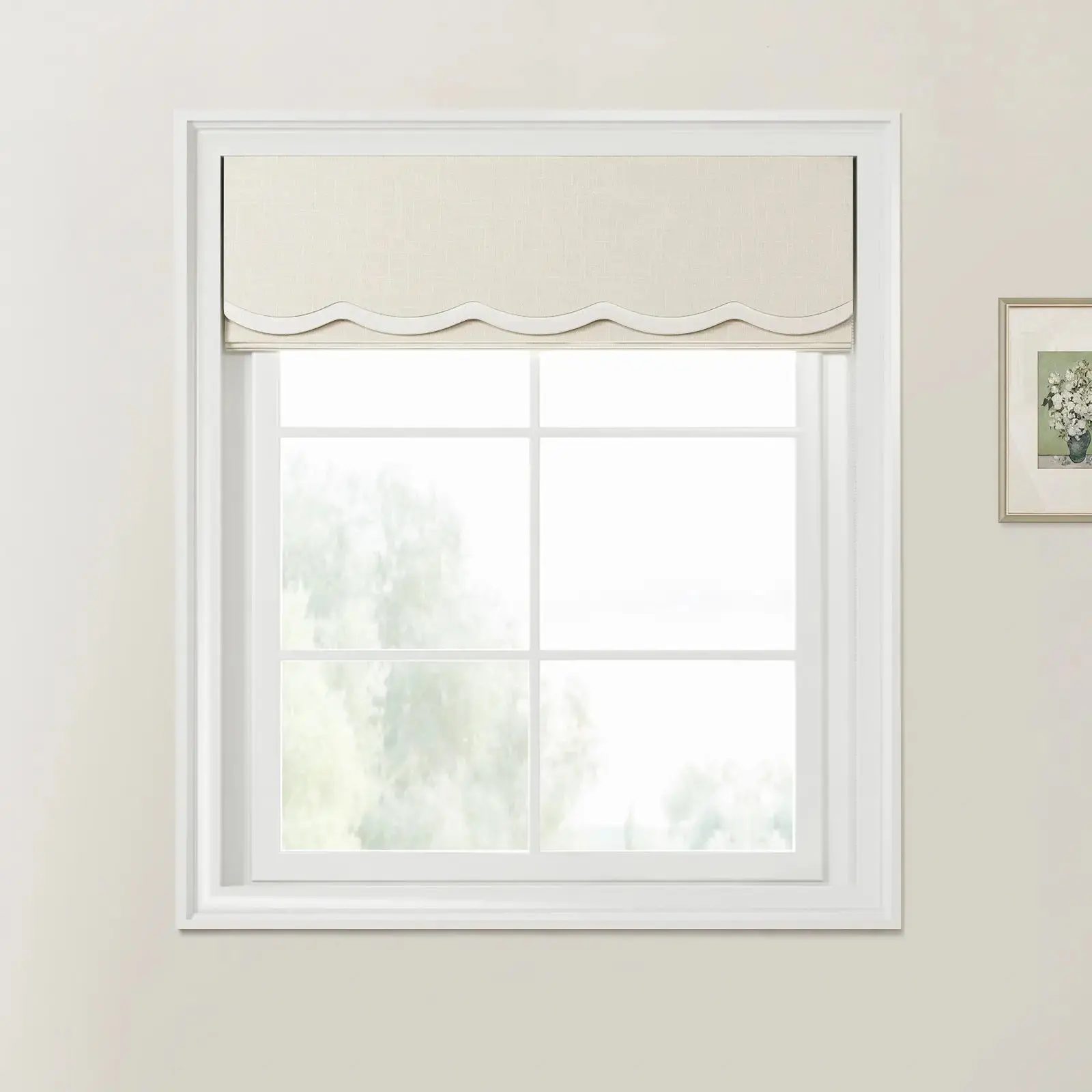 Ian Linen Valanced Day Night Roman Shade Cord Lift - Image 10