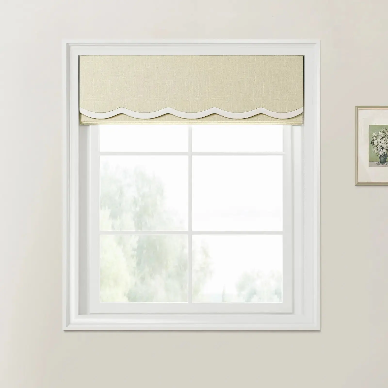 Ian Linen Valanced Day Night Roman Shade Cord Lift - Image 13