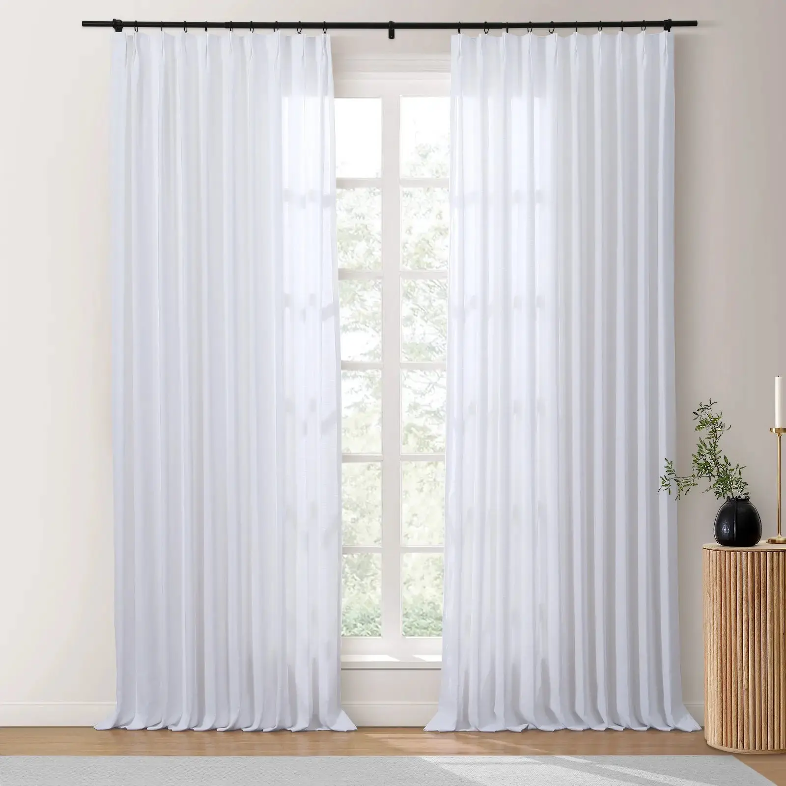 Isabella Cotton Drapery Pinch Pleat with Unlined - Image 6