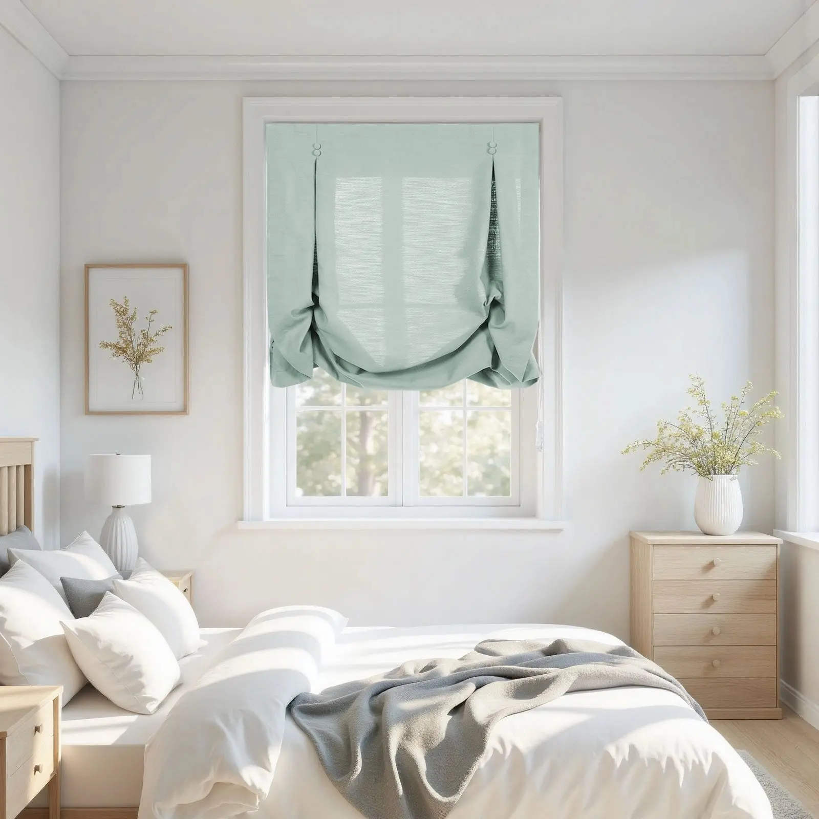 Custom Relaxed Roman Shades Cord Lift - Image 124