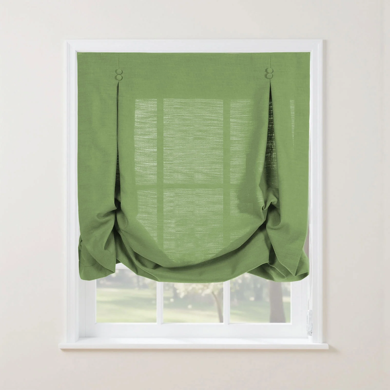 Isabella Cotton Tulip Roman Shade Cord Lift - Image 34