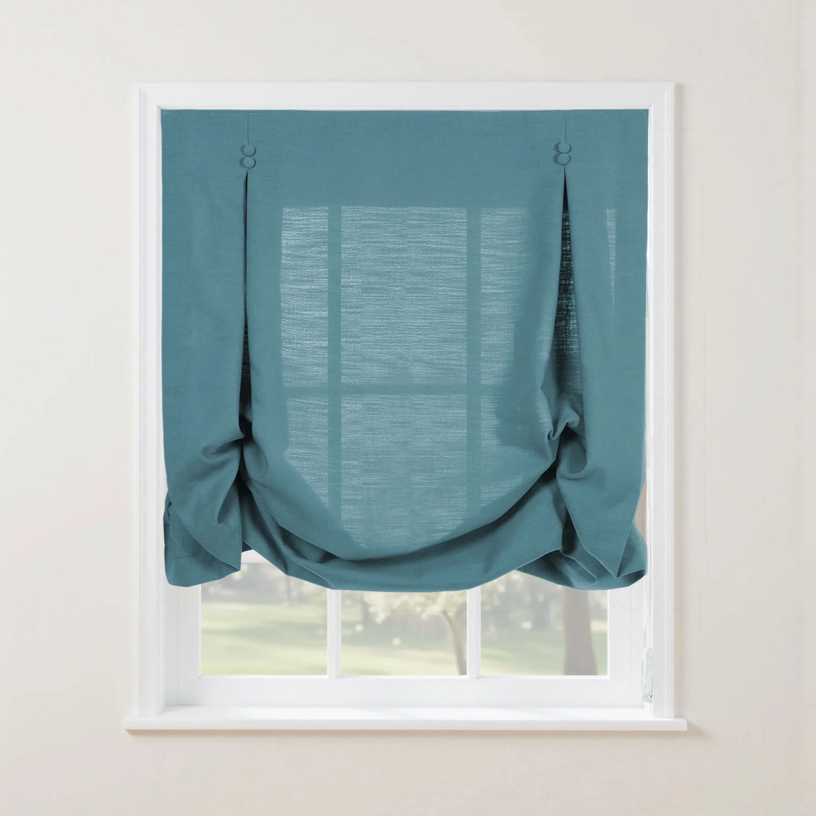 Isabella Cotton Tulip Roman Shade Cord Lift - Image 40