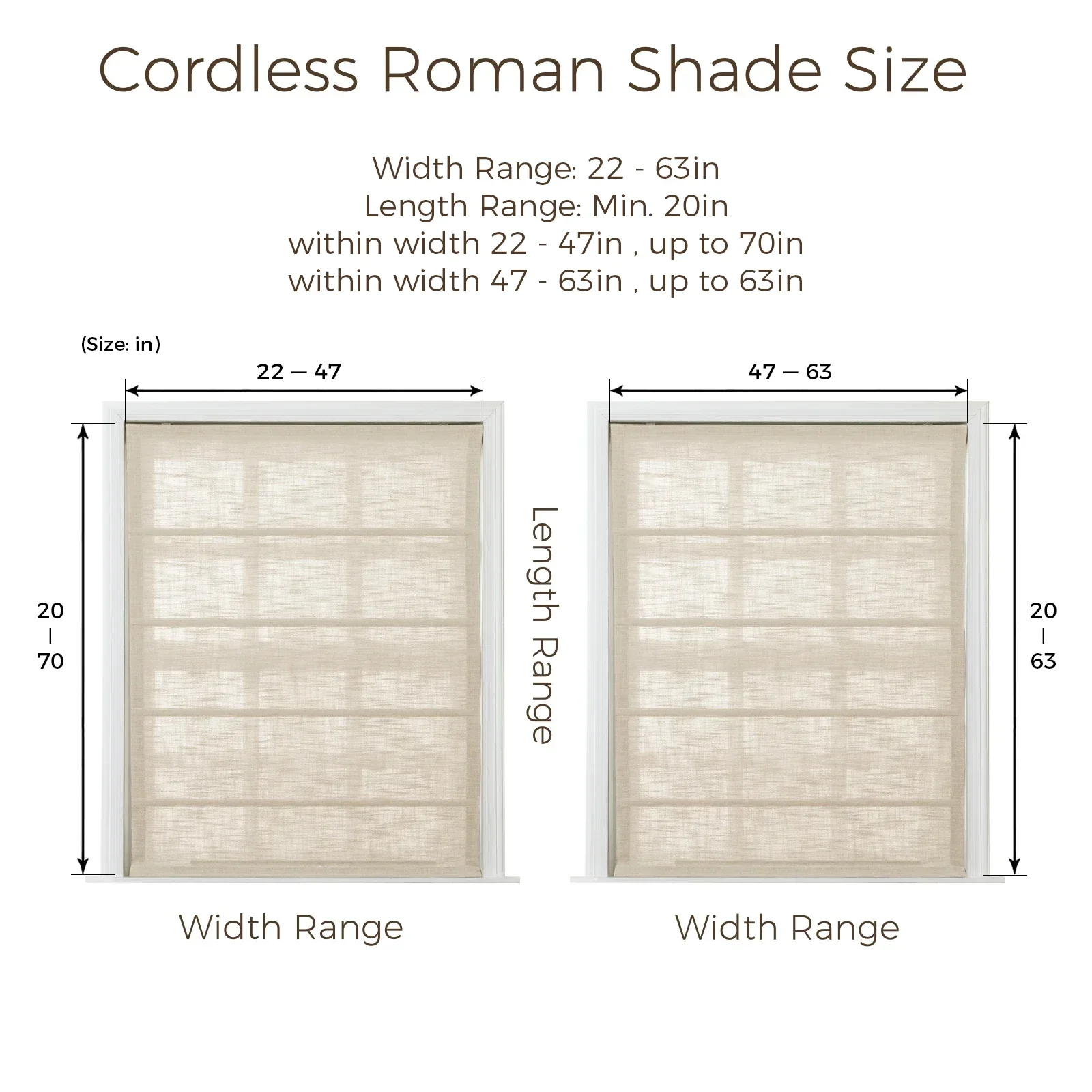 TWOPAGES Isabella Roman Shade Cordless Lift Plus Size - Image 4