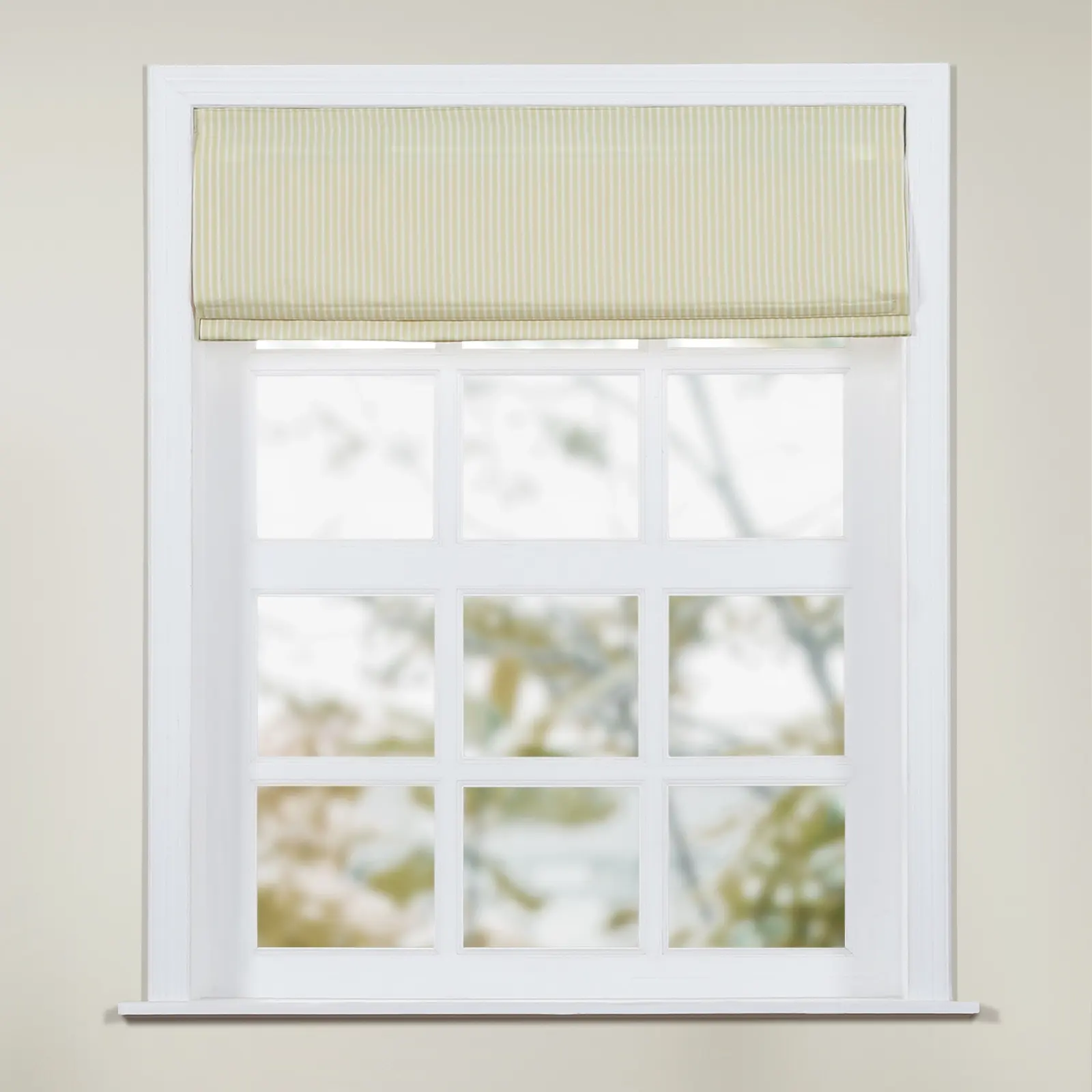 Jana Cordless Roman Shades 100% Cotton Striped - Image 7