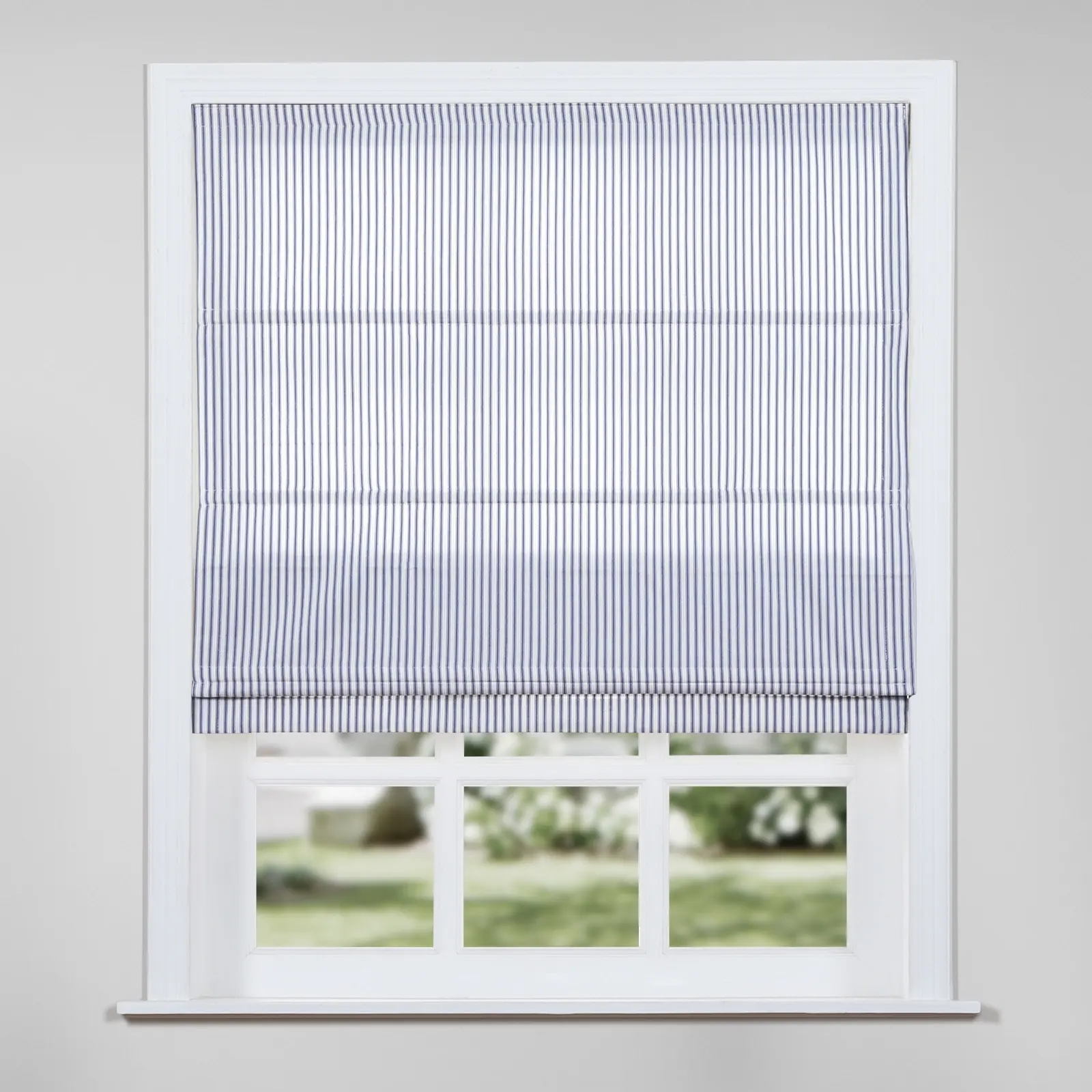 Jana Cordless Roman Shades 100% Cotton Striped - Image 23