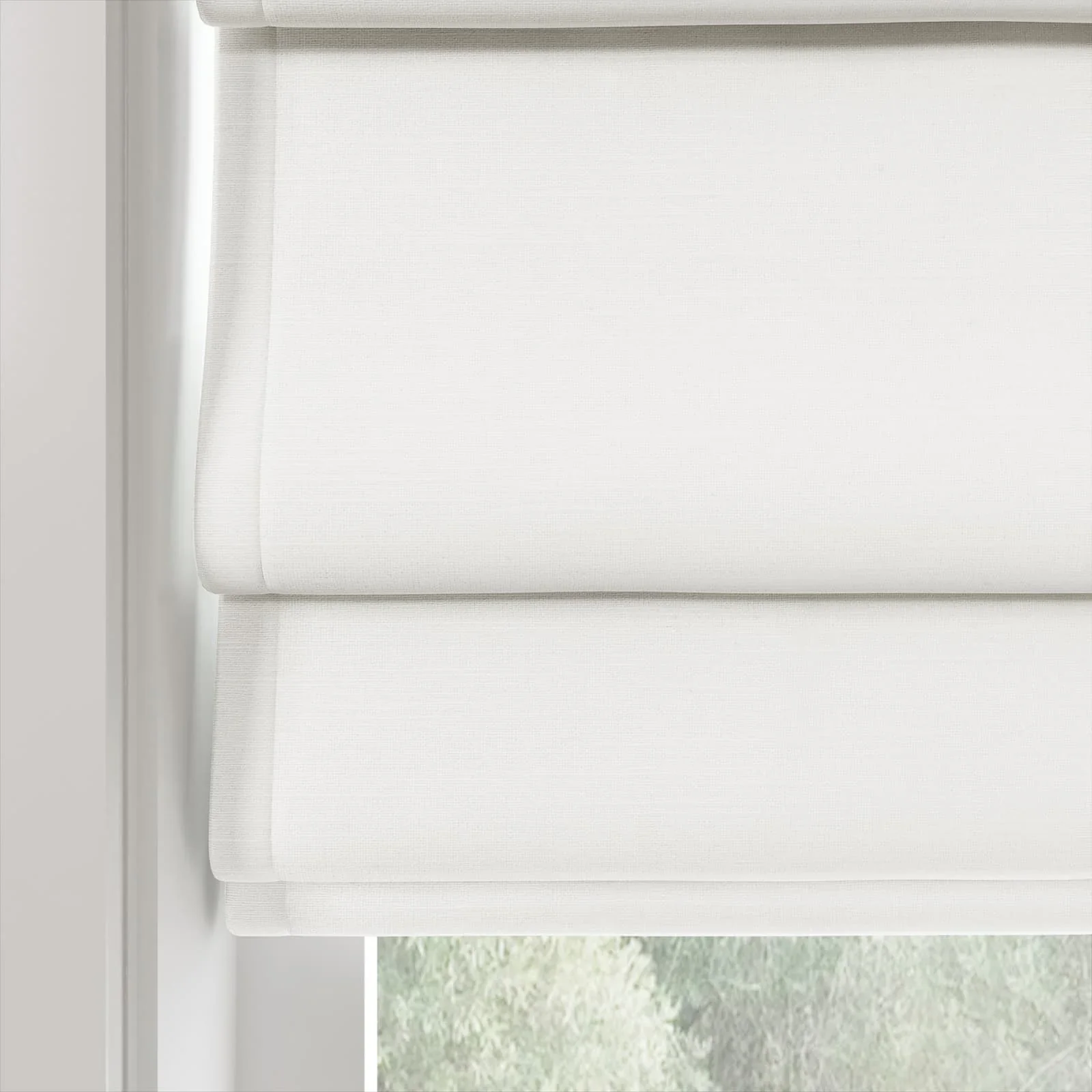 Jawara Linen Cotton Deco Fold Roman Shade Cordless - Image 5