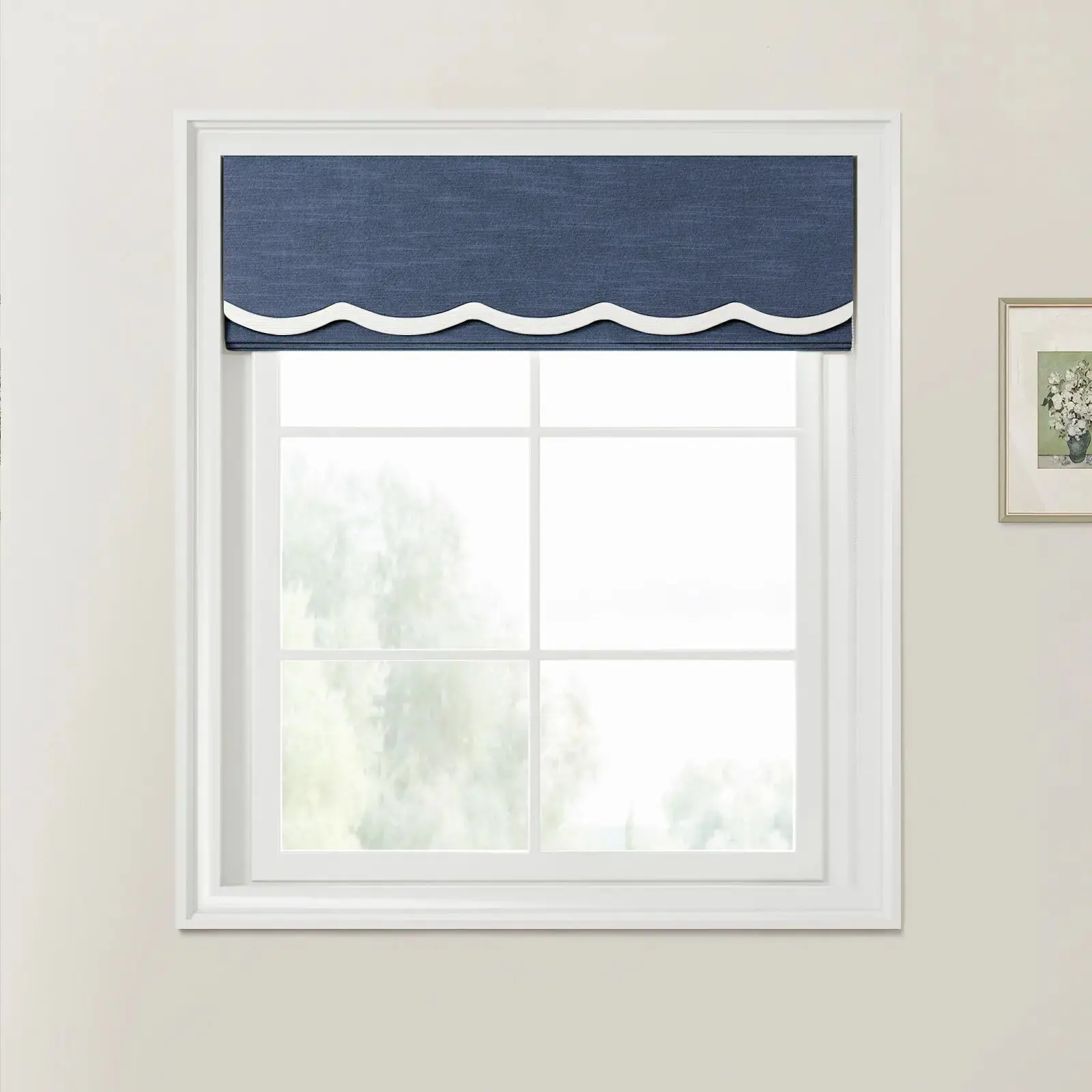 Jawara Linen Cotton Valanced Day Night Roman Shade Cord Lift - Image 60