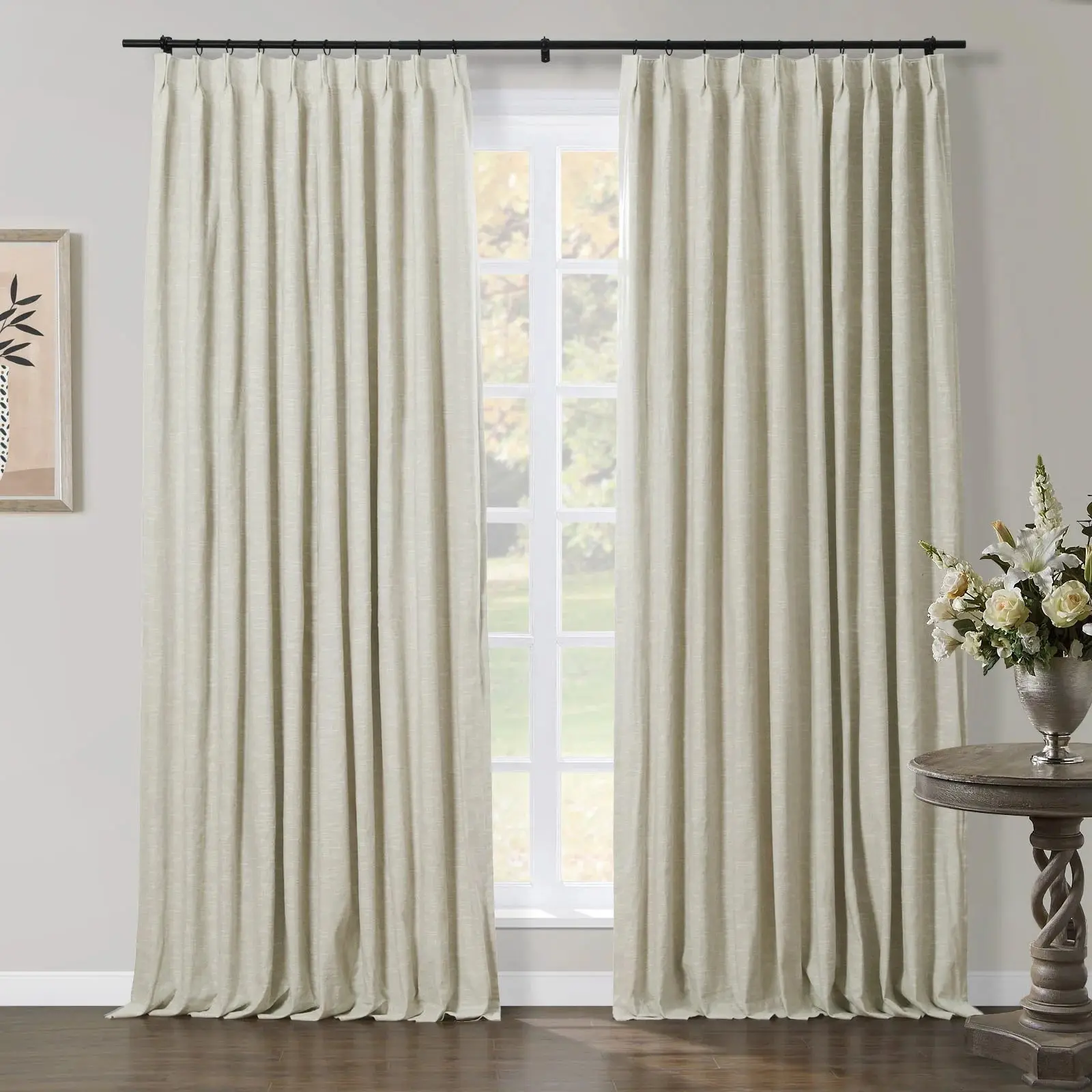 Jawara Luxury Linen Cotton Curtain Pleated - Image 36