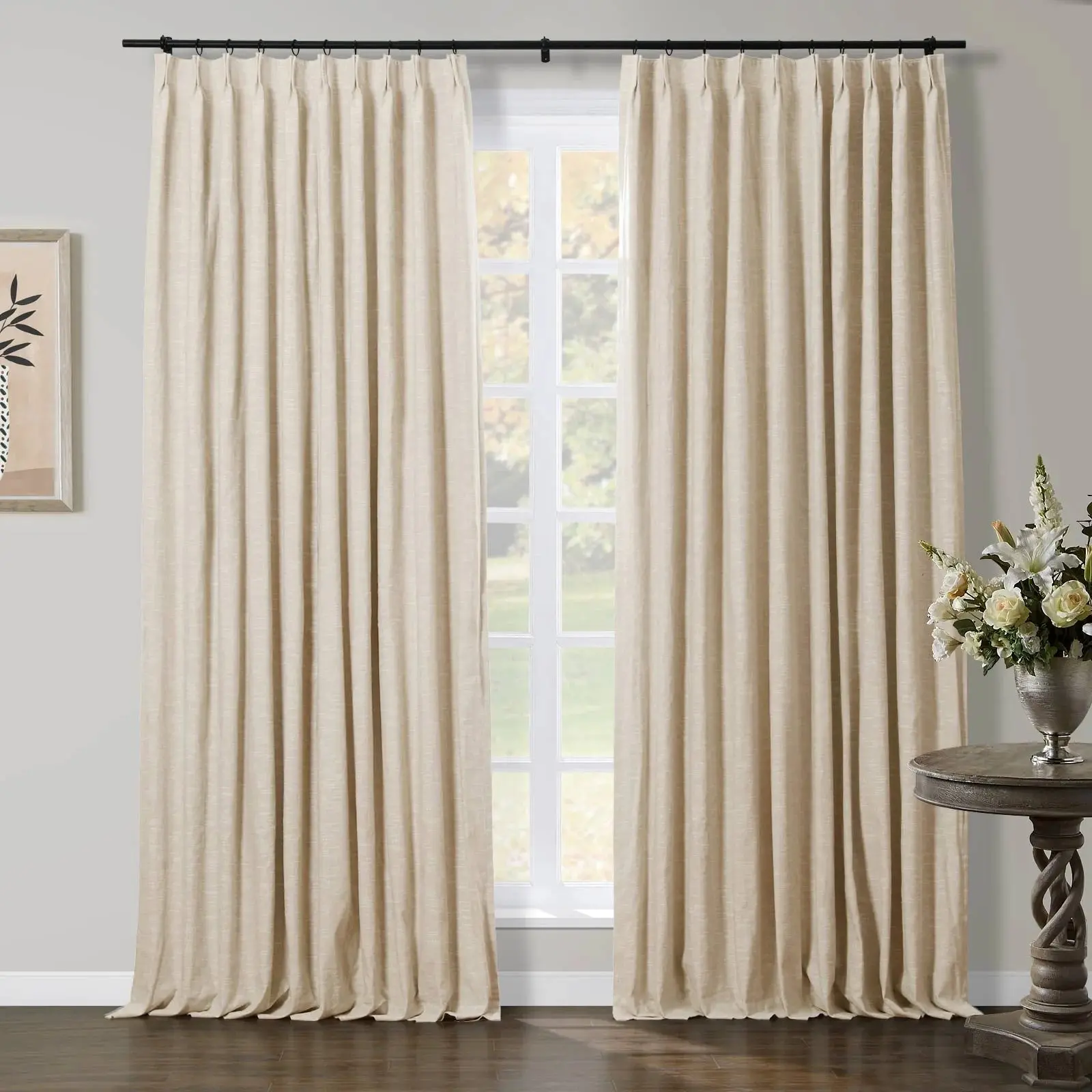 Jawara Luxury Linen Cotton Curtain Pleated - Image 38