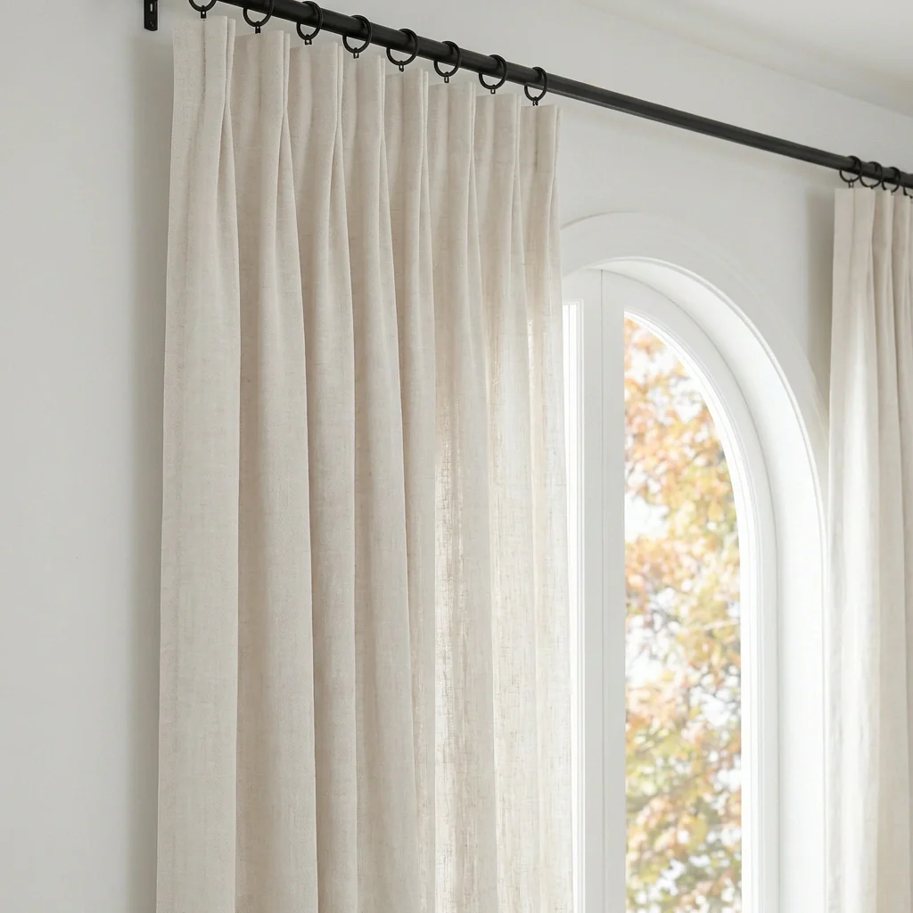 Jawara Luxury Extra Long Floor to Ceiling Linen Curtains Pleated - Image 4