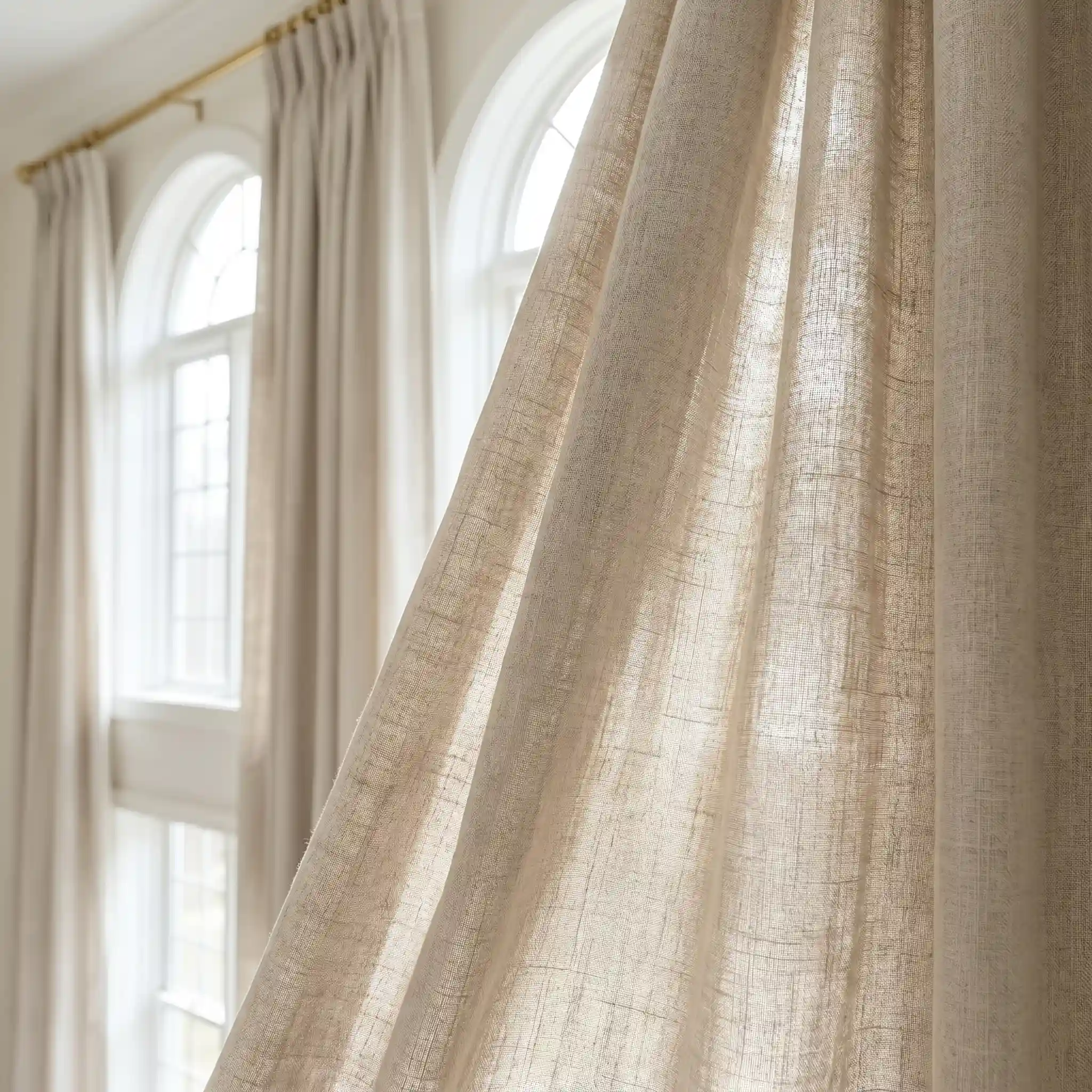 Jawara Luxury Extra Long Floor to Ceiling Linen Curtains Pleated - Image 6