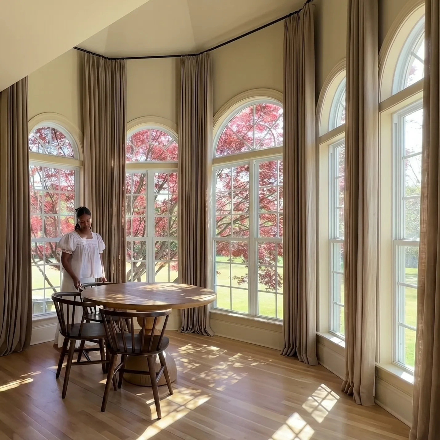 Jawara Luxury Extra Long Floor to Ceiling Linen Curtains Pleated - Image 7