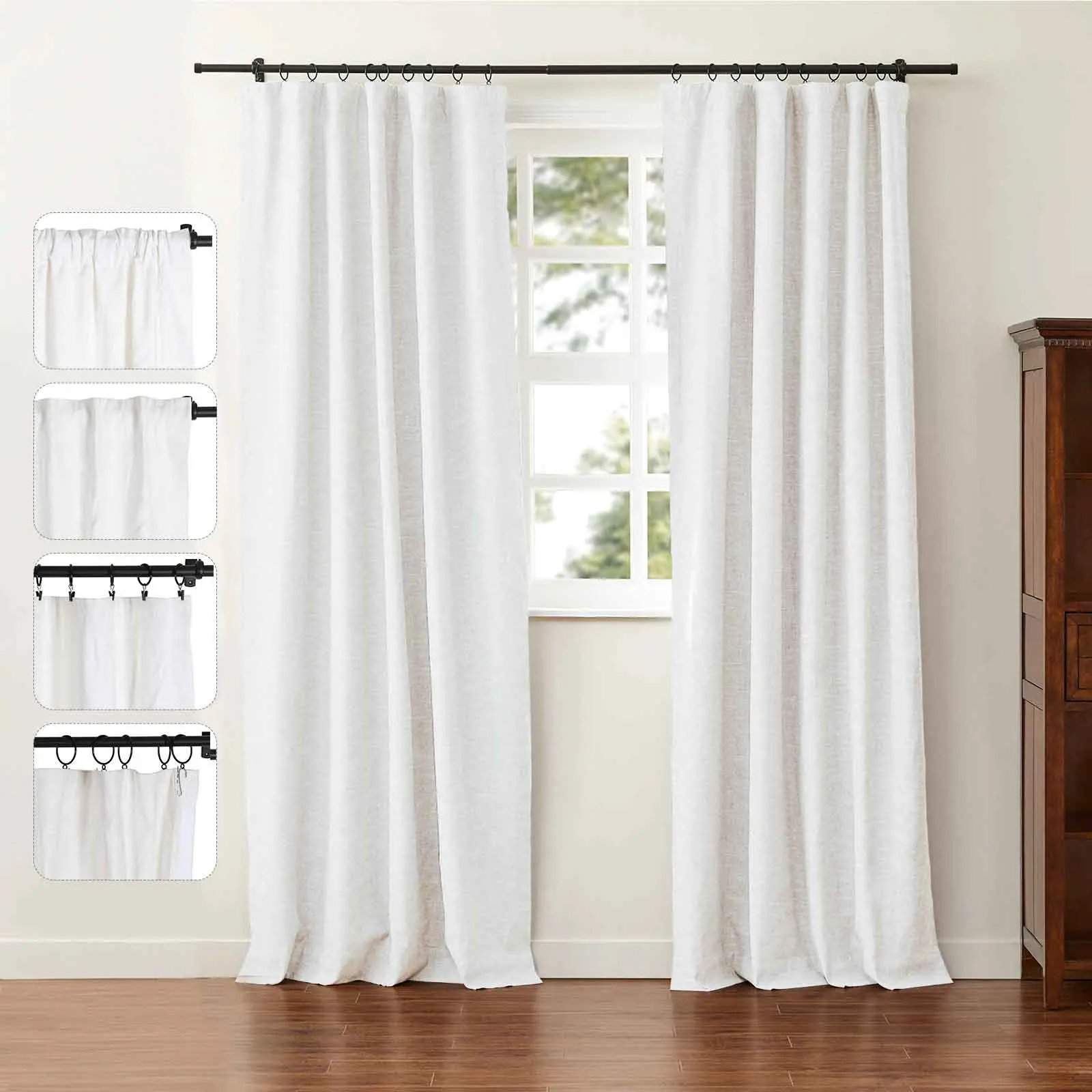 Jawara Luxury Linen Cotton Curtain Soft Top - Image 13