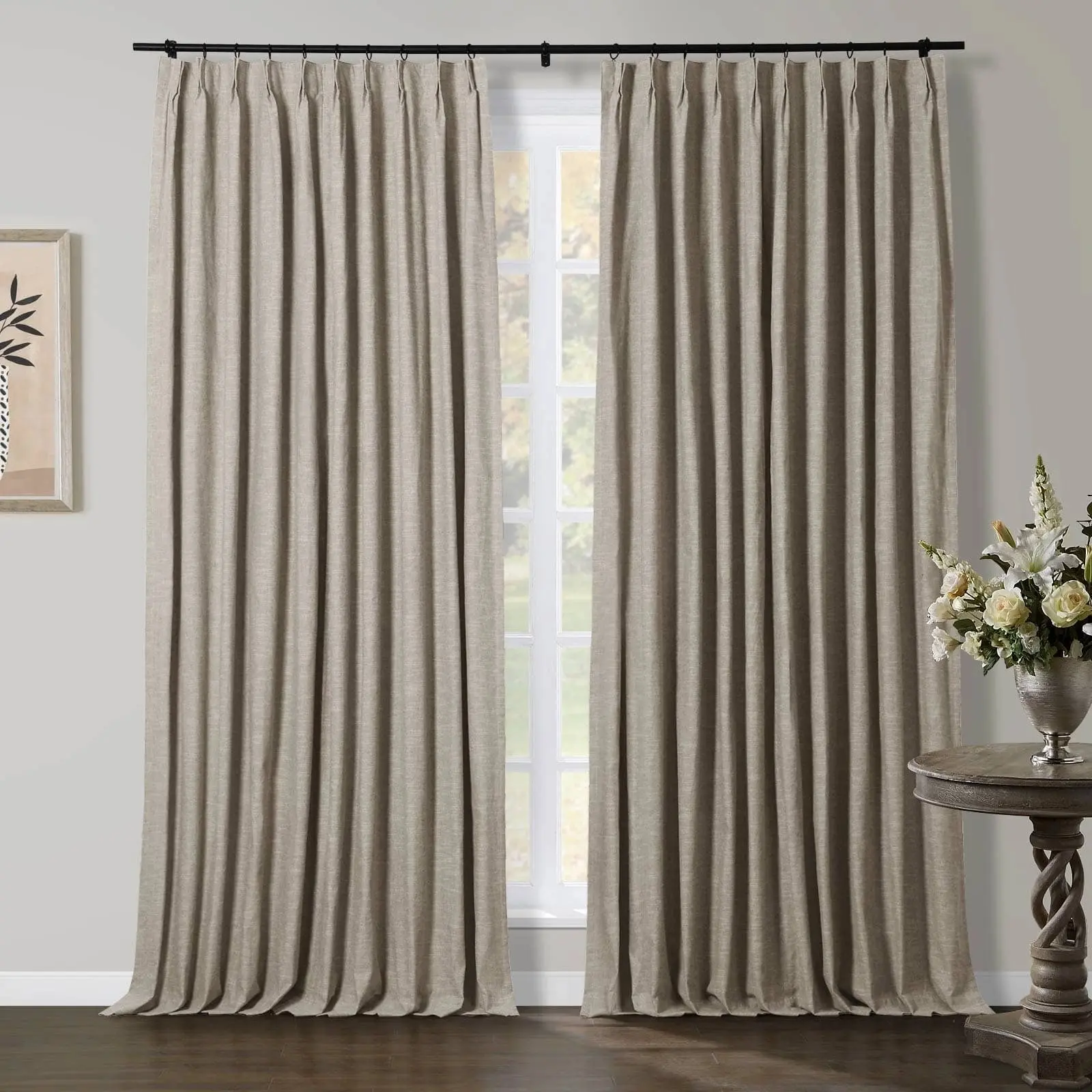 Jawara Luxury Linen Extra Wide Window Curtains - Image 54