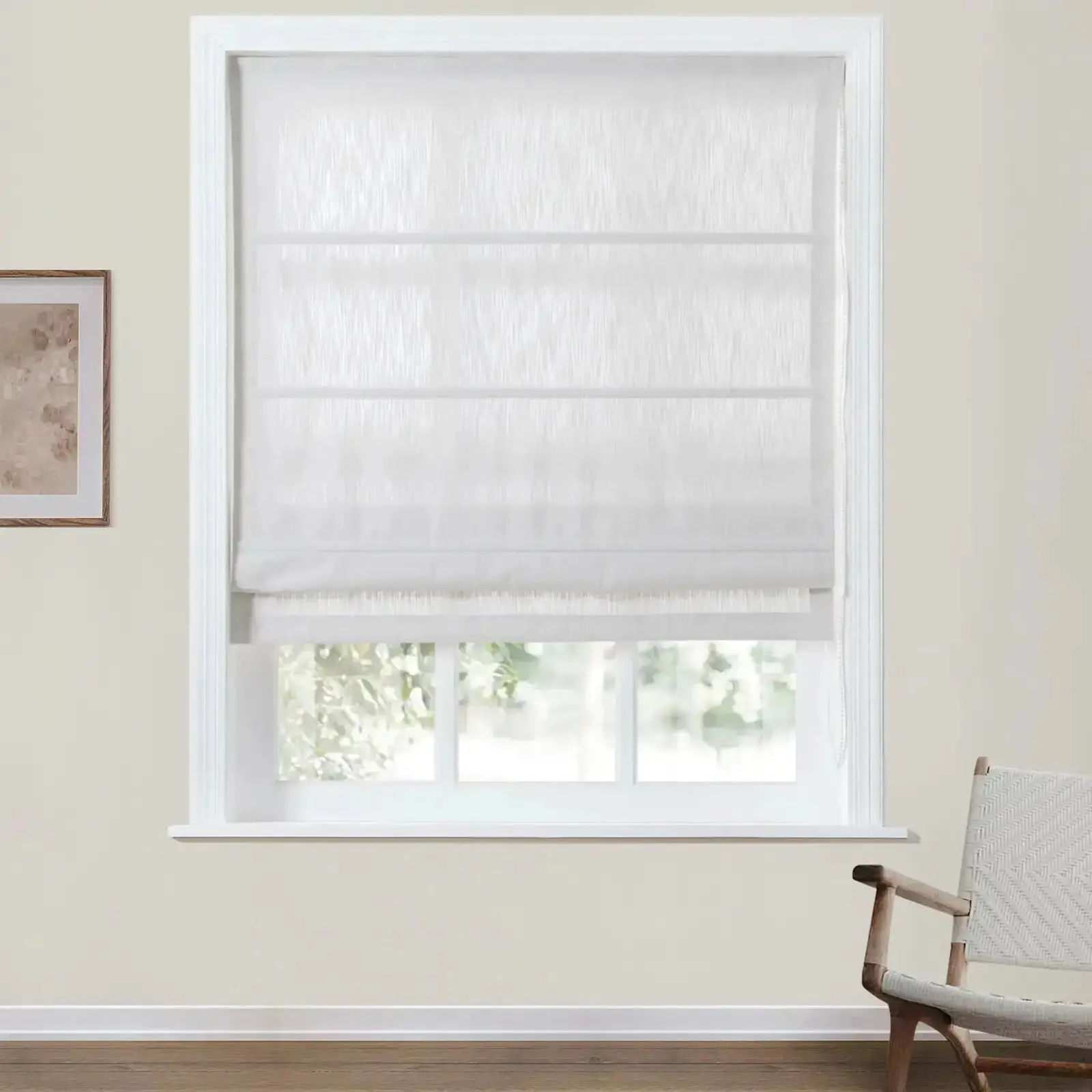 Cloe Cotton Blend Roman Shade Cord Lift