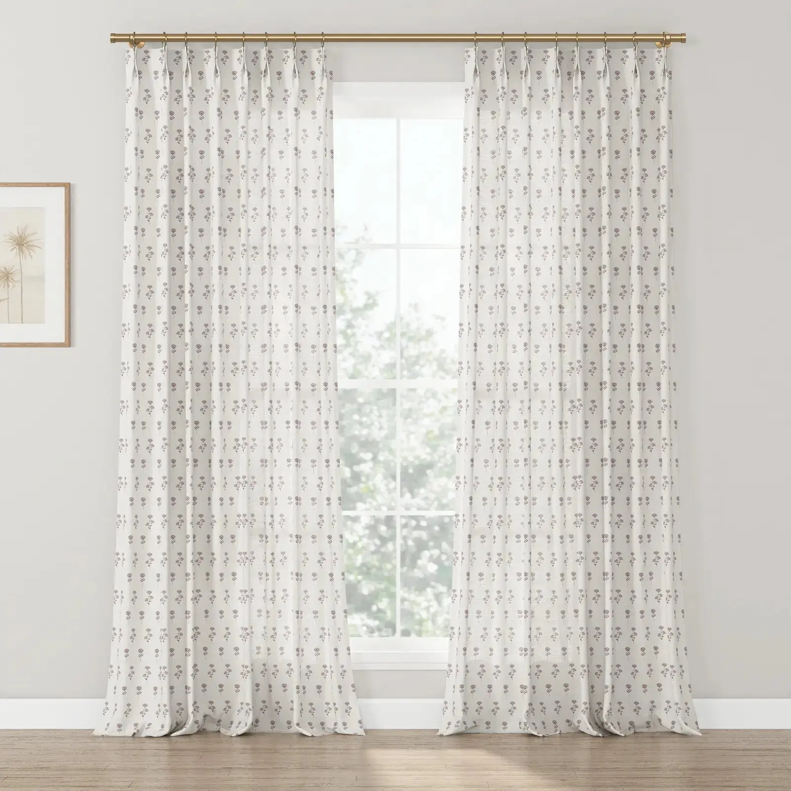Jyll Mackie Pattern Cotton Drapery Pleated - Image 8
