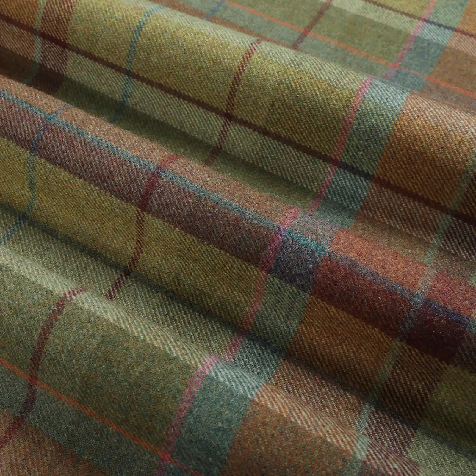 Karin Plaid Pure Wool Thermal Curtain Pleated - Image 25