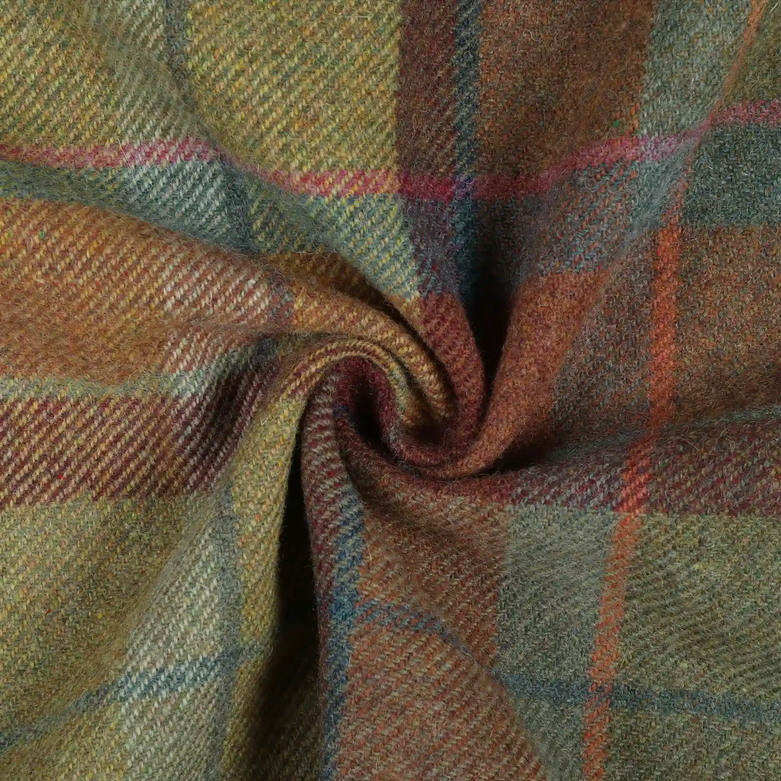 Karin Plaid Pure Wool Thermal Curtain Pleated - Image 7