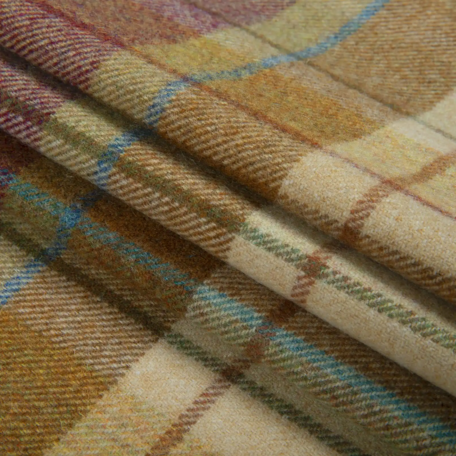 Karin Plaid Pure Wool Thermal Curtain Pleated - Image 8
