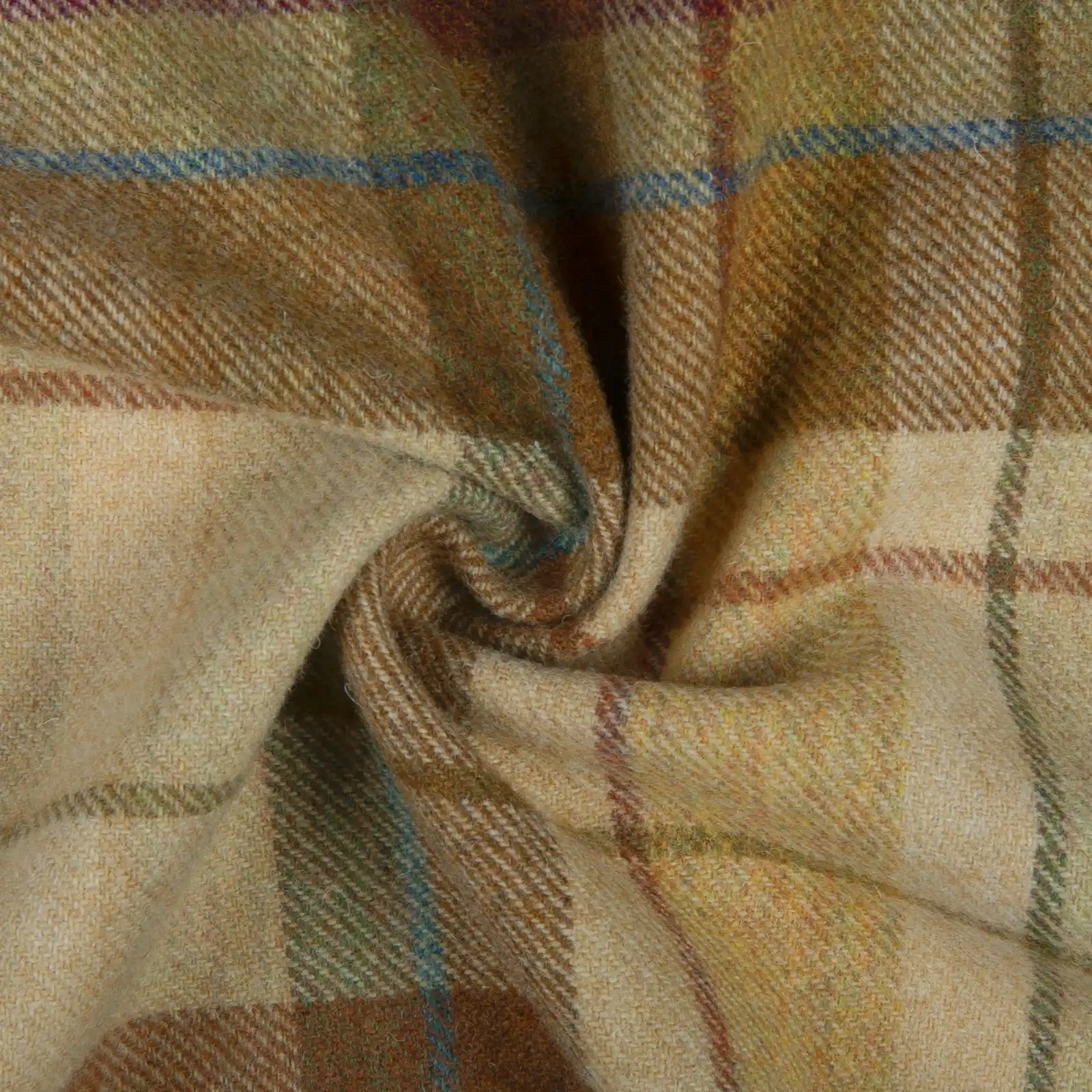 Karin Plaid Pure Wool Thermal Curtain Pleated - Image 9