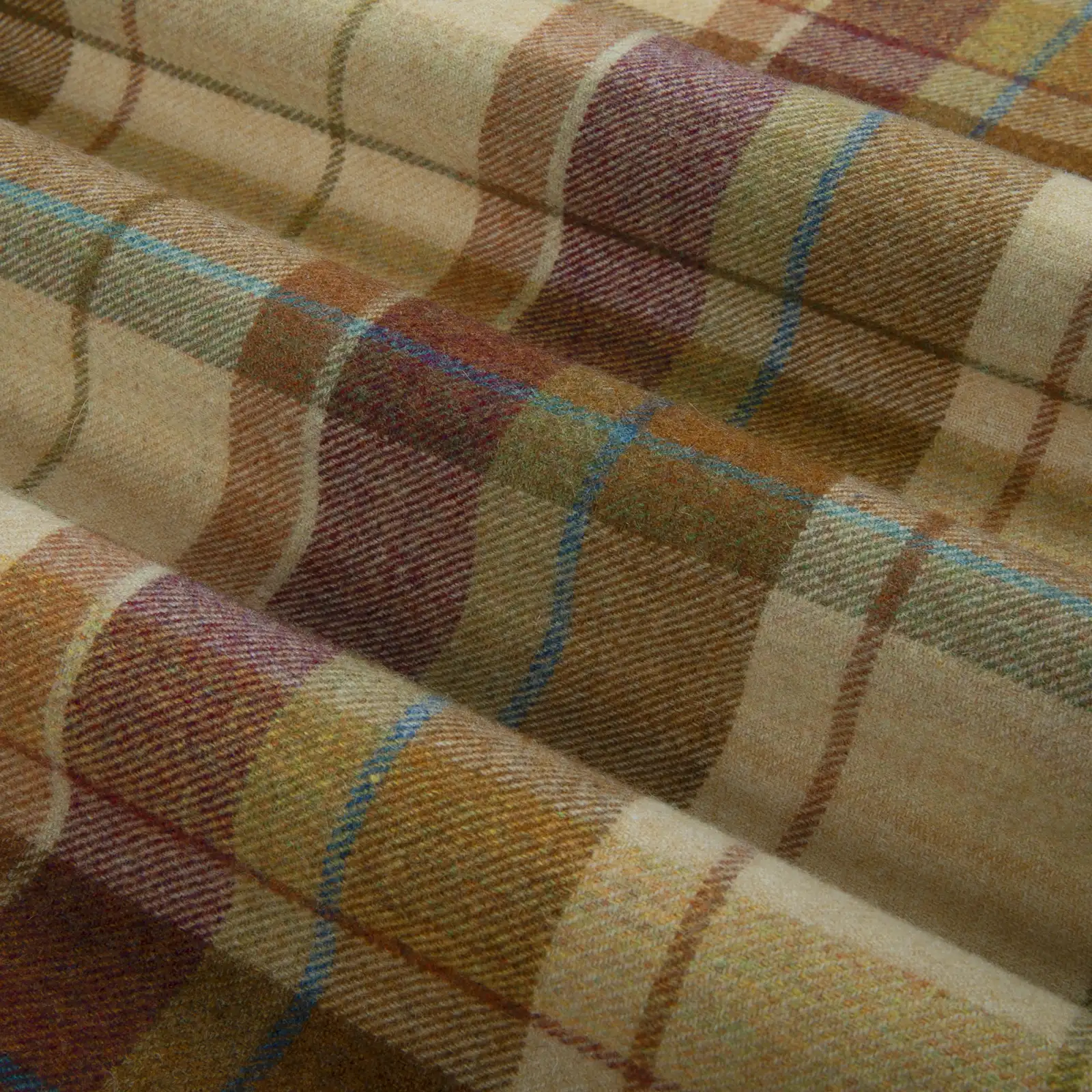Karin Plaid Pure Wool Thermal Roman Shade Cordless - Image 6
