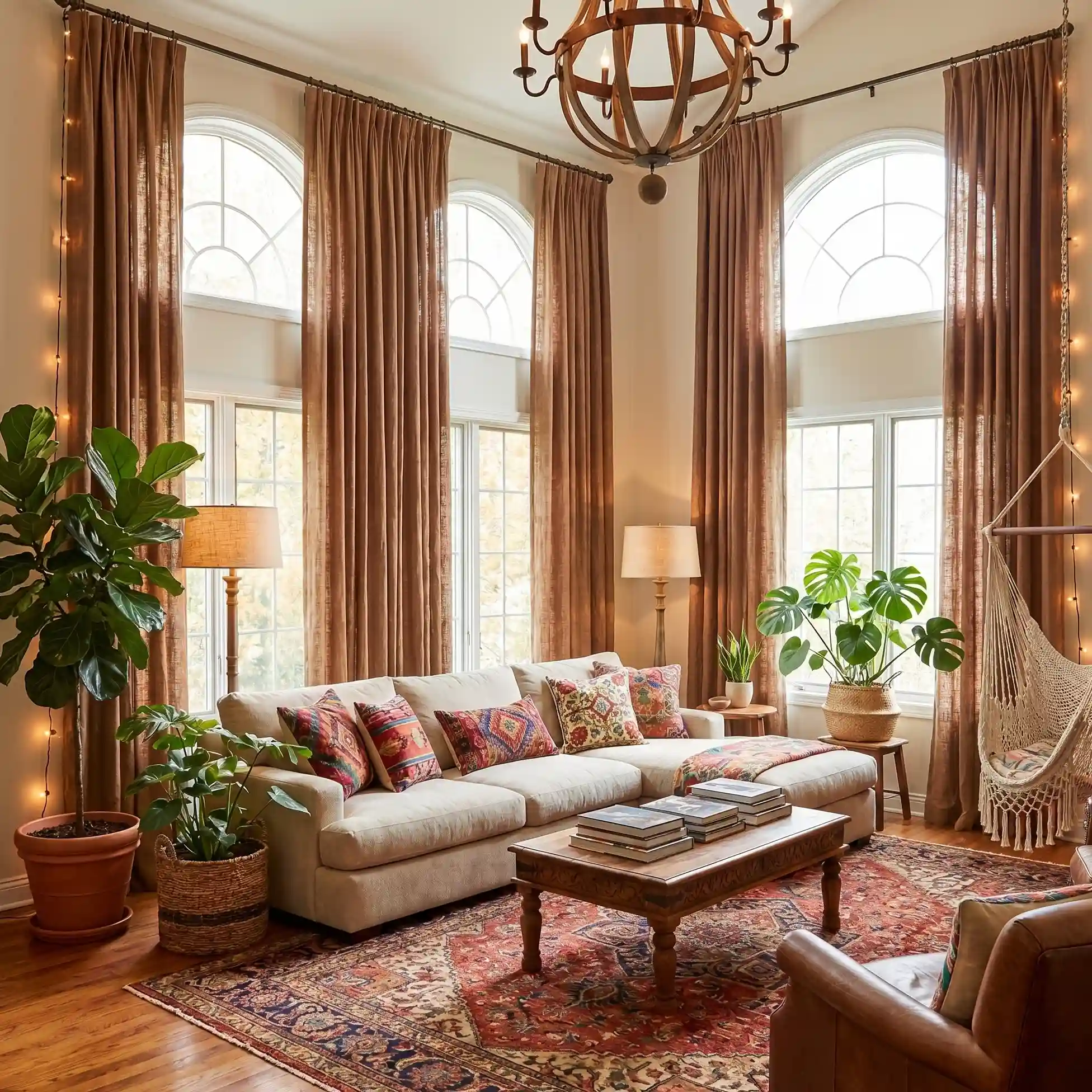 Kyla Extra Long Linen Ceiling to Floor Curtains Pleated - Image 8