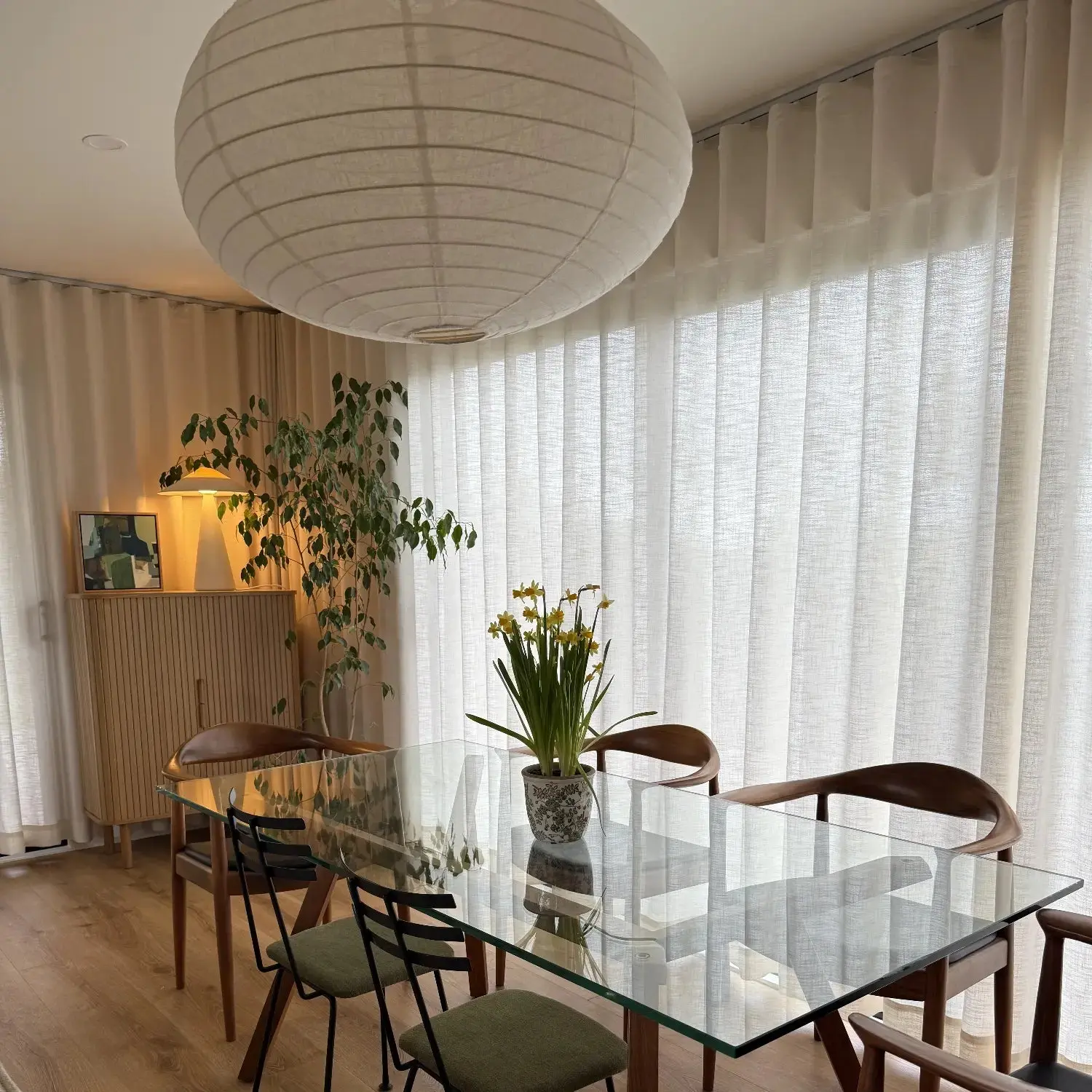 Kyla Extra Long Linen Ceiling to Floor Curtains Pleated - Image 13