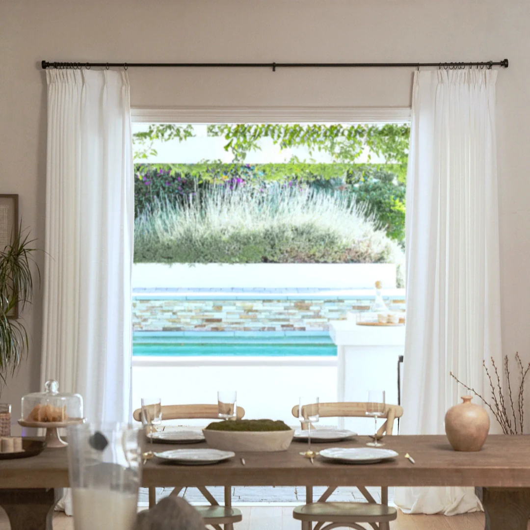 Kyla Extra Long Linen Ceiling to Floor Curtains Pleated - Image 14