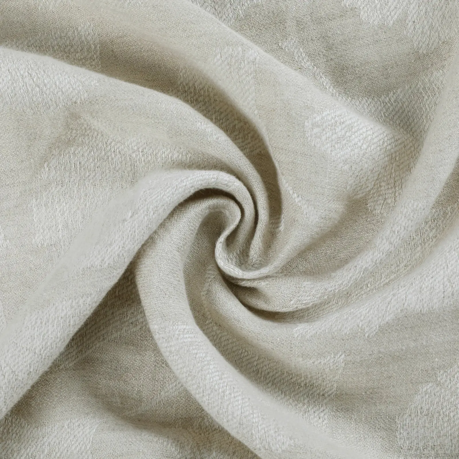 Lance 100% European Flax Linen Jacquard Curtain Pleated - Image 6